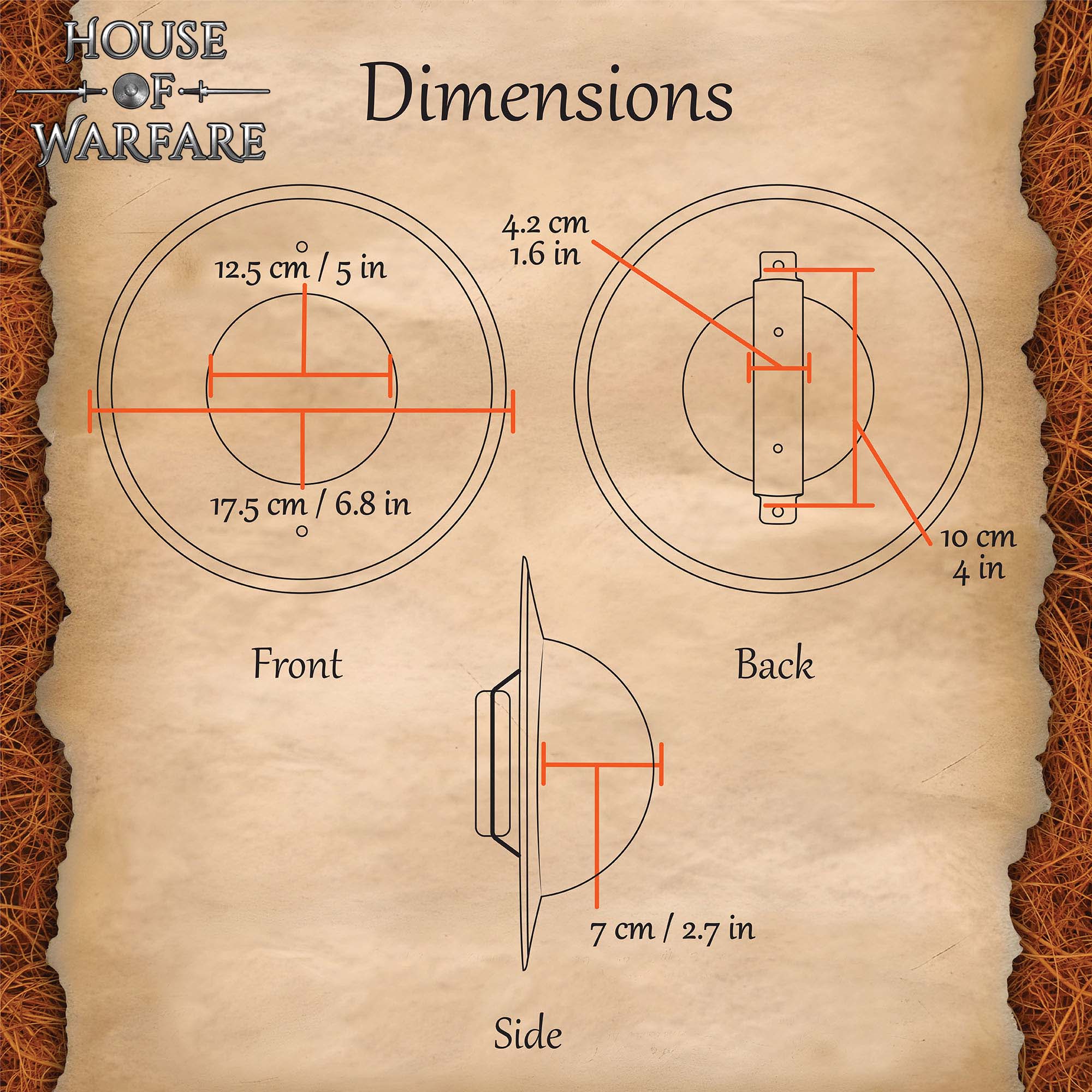 Imagen única de: Escudo Medieval con Hebilla Pequeña