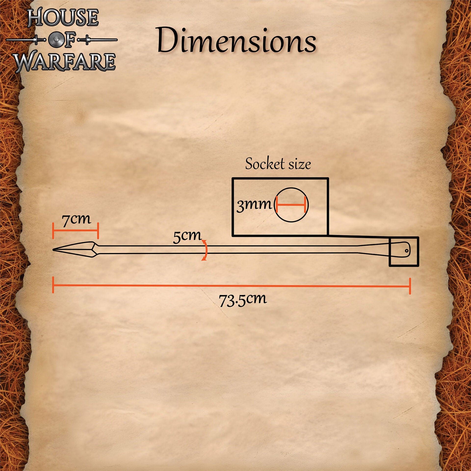 Imagen única de: Cabeza de Pilum Romana Caerleon, Templada