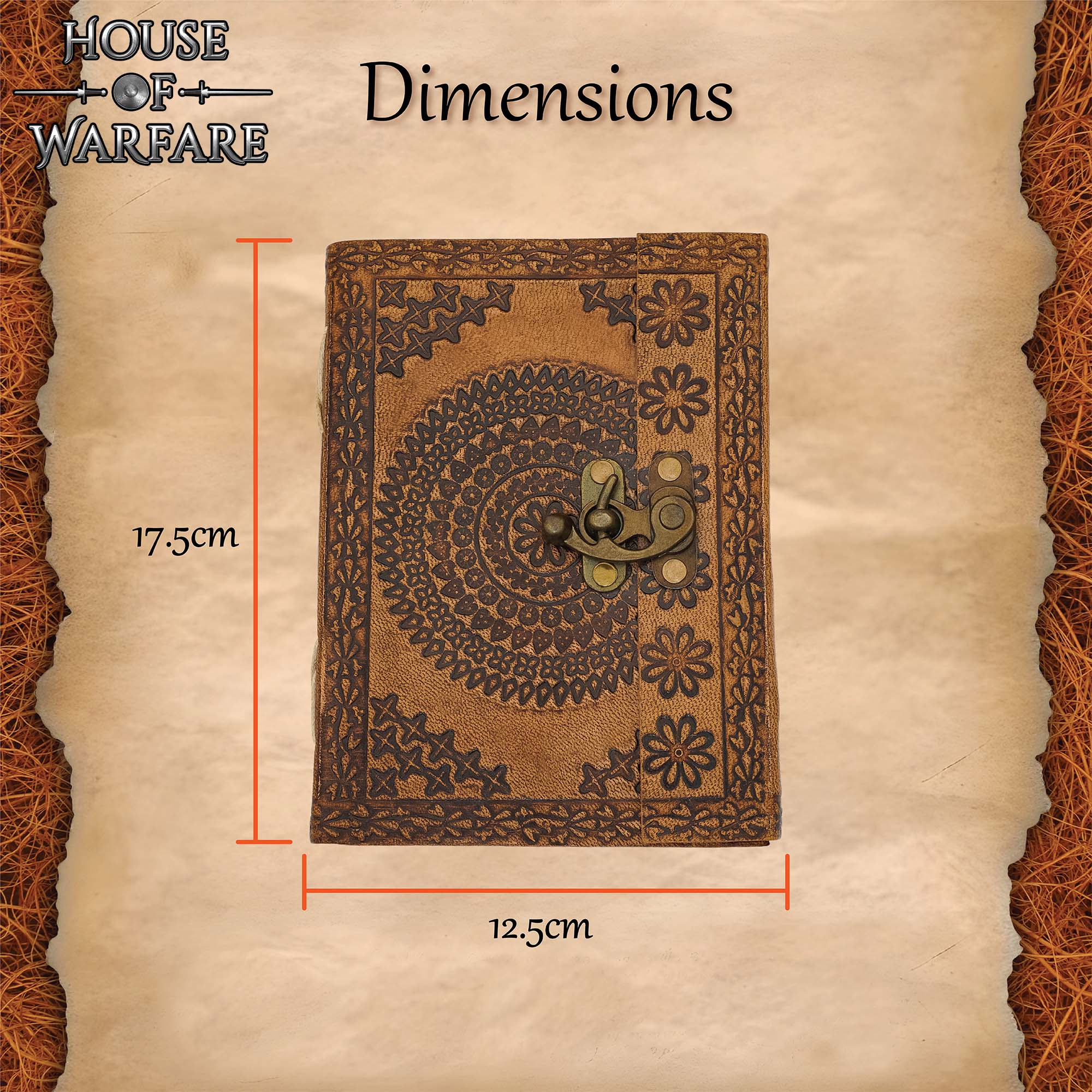 Imagen única de: Diario Medieval de Cuero - Diario de Cuero Auténtico Hecho a Mano