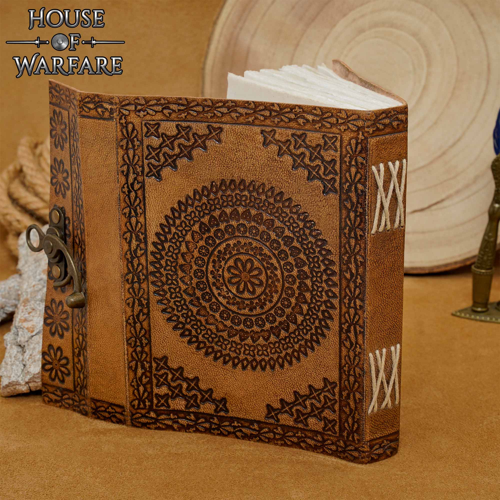 Imagen única de: Diario Medieval de Cuero - Diario de Cuero Auténtico Hecho a Mano