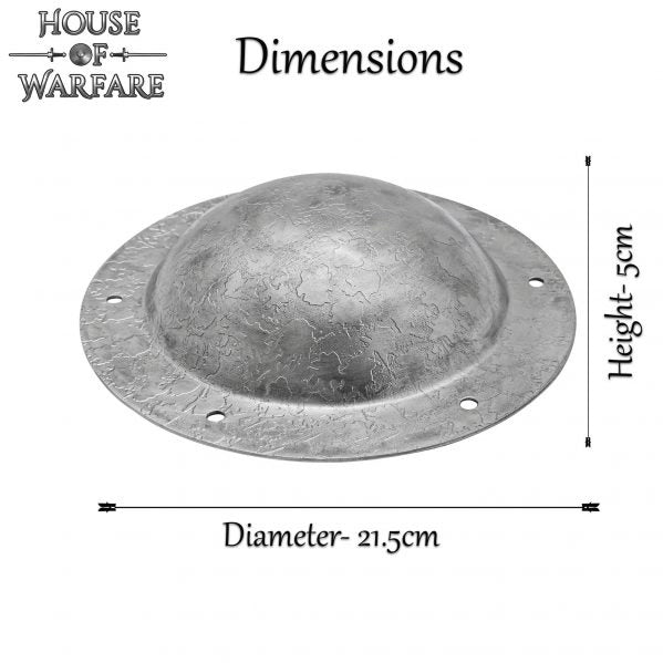Imagen única de: Escudo Medieval de Acero Texturado Boss Umbo
