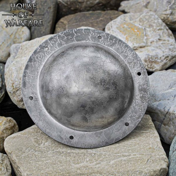 Imagen única de: Escudo Medieval de Acero Texturado Boss Umbo