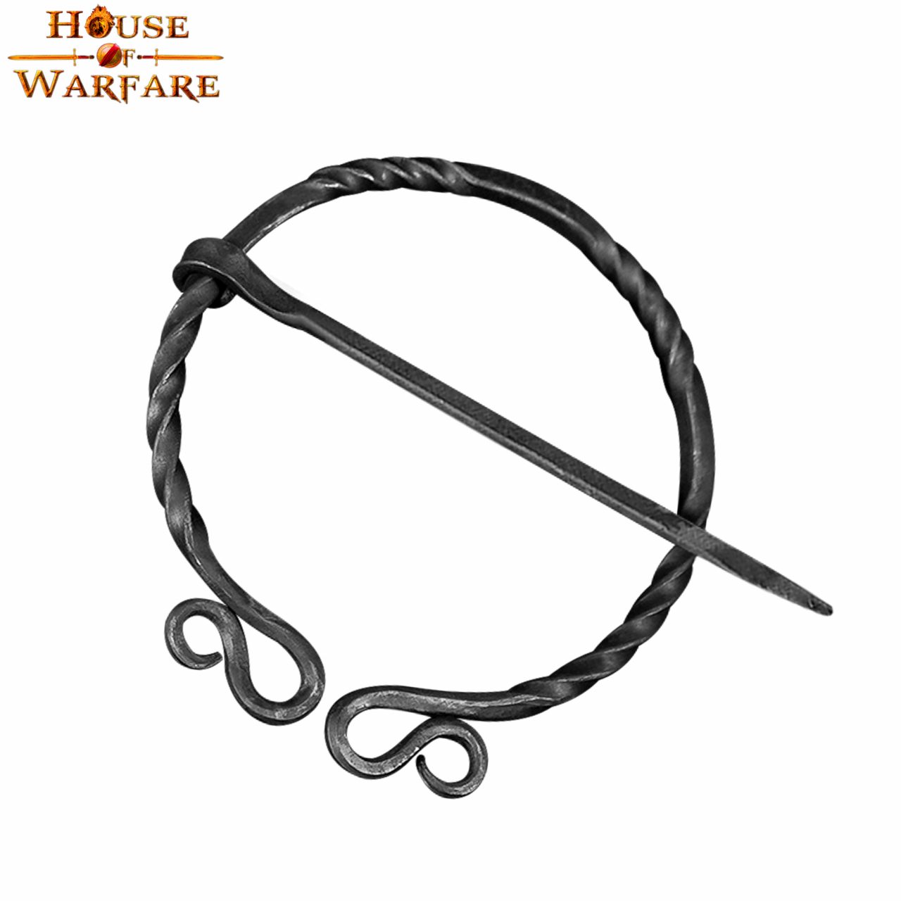 Imagen única de: Broche Vikingo de Hierro Forjado a Mano - Alfiler de Capa Medieval - Accesorio de Sujeción Nórdico Auténtico