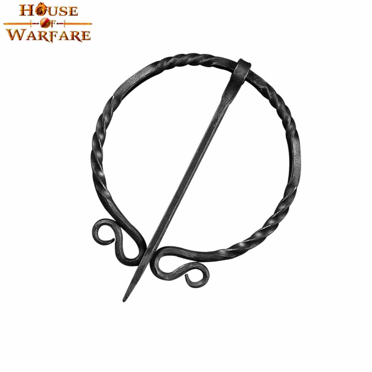 Imagen única de: Broche Vikingo de Hierro Forjado a Mano - Alfiler de Capa Medieval - Accesorio de Sujeción Nórdico Auténtico