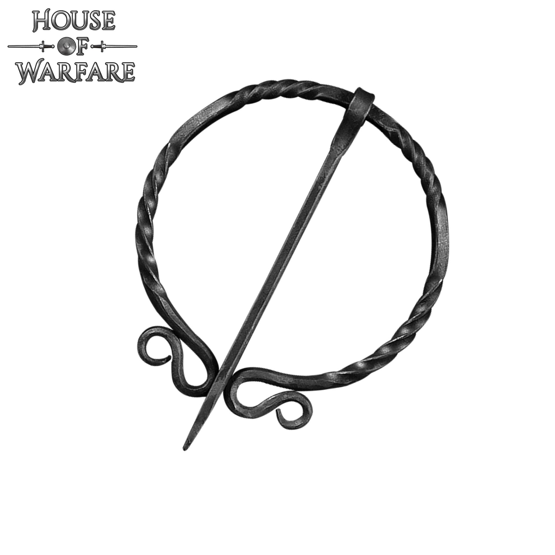 Imagen única de: Broche Vikingo de Hierro Forjado a Mano - Alfiler de Capa Medieval - Accesorio de Sujeción Nórdico Auténtico