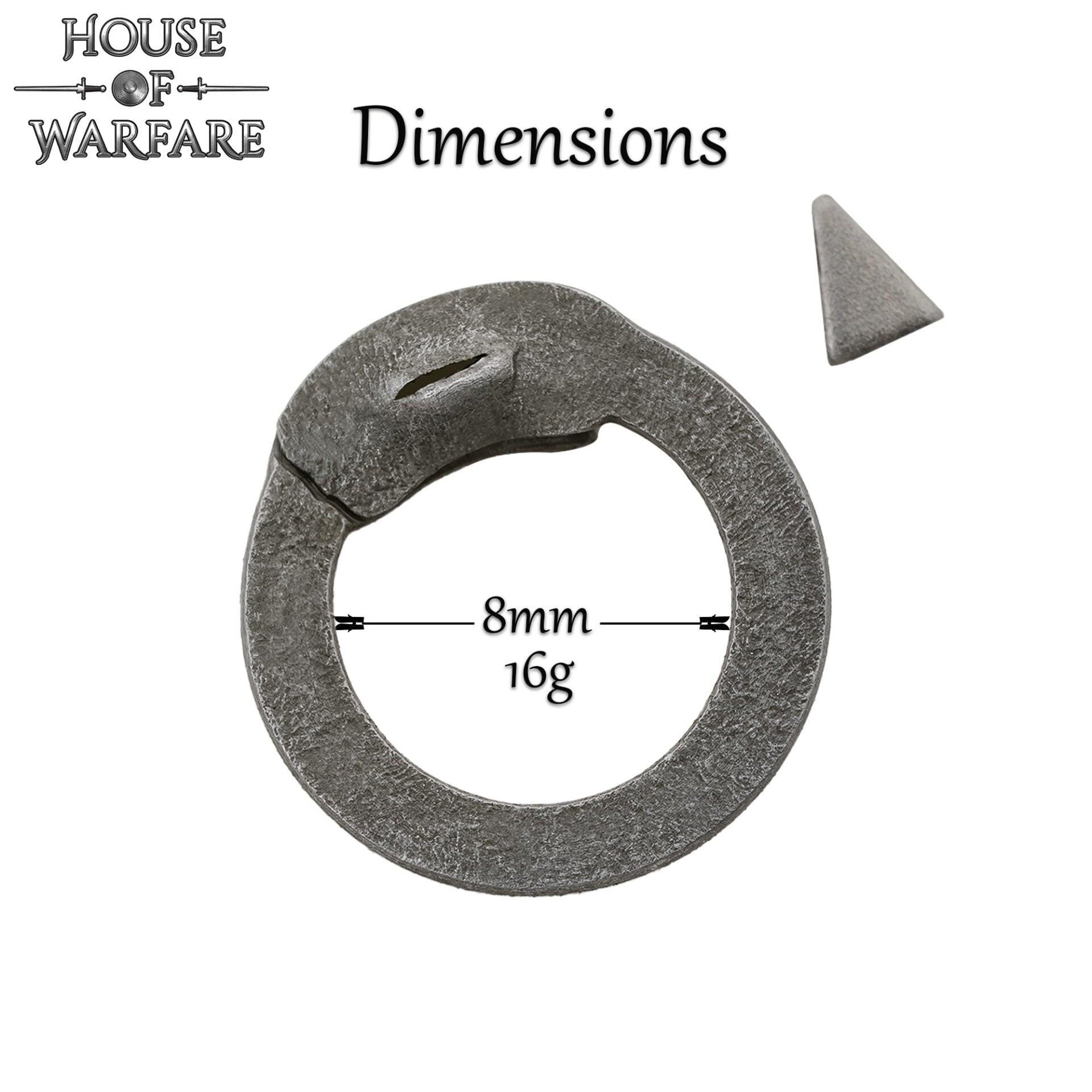 Imagen única de: Anillos Remachados de Cuña Suelta de Acero - Anillo Plano de 8 Mm - Calibre 18, Acero Dulce, Acabado Natural - 1000 Unidades - Ideal para Bricolaje y Reparaciones de Cota de Malla