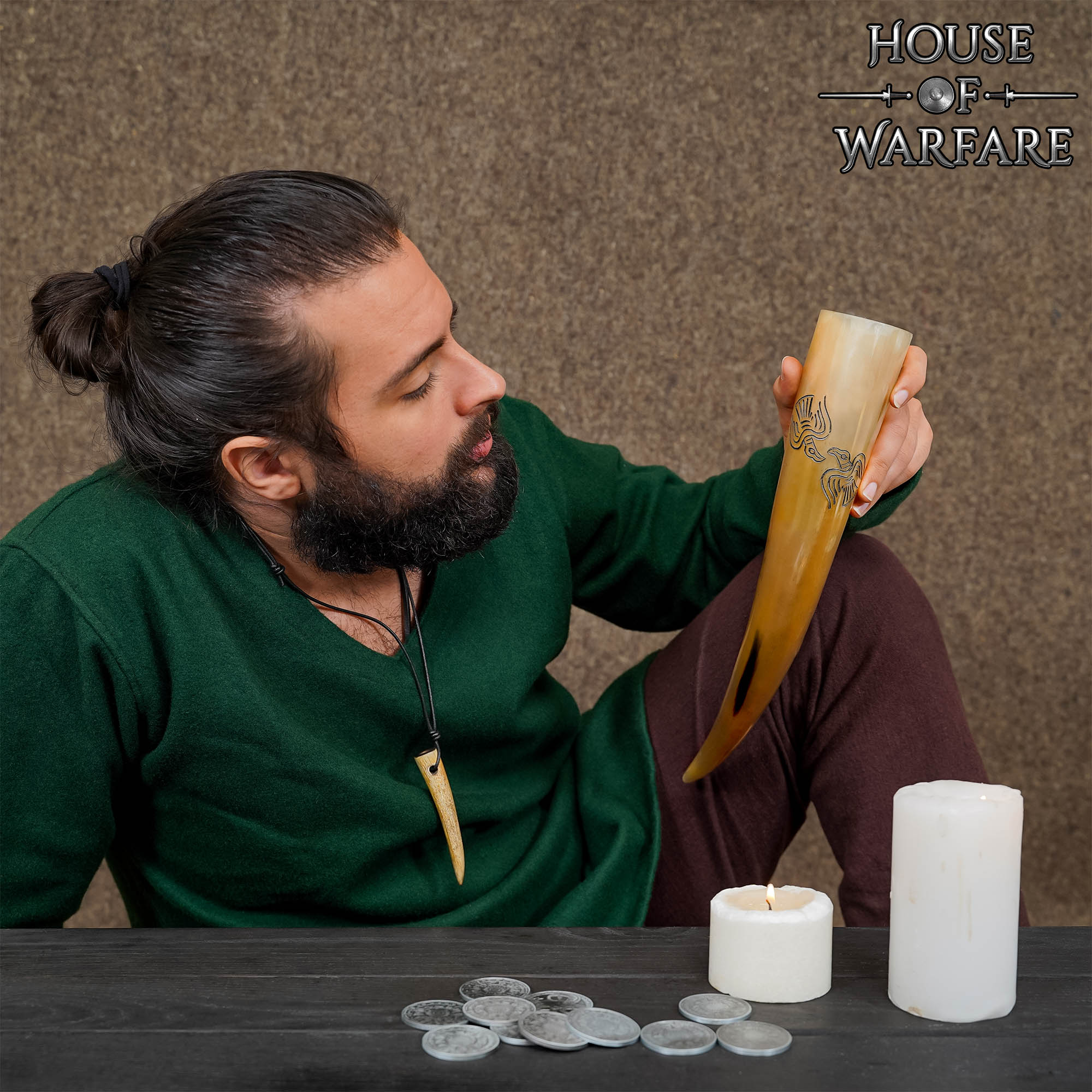 Imagen única de: Odins Ravens 300 - 400 Ml Genuino Cuerno para Beber