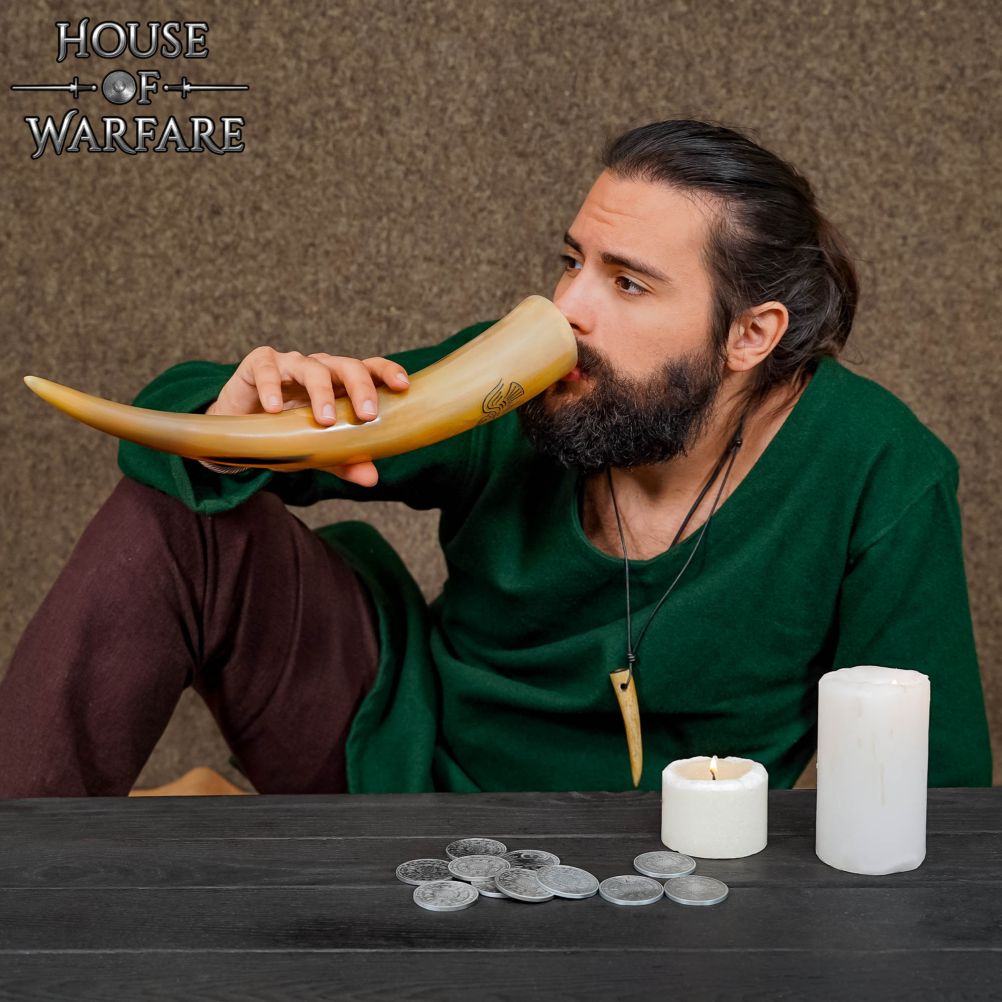 Imagen única de: Odins Ravens 300 - 400 Ml Genuino Cuerno para Beber