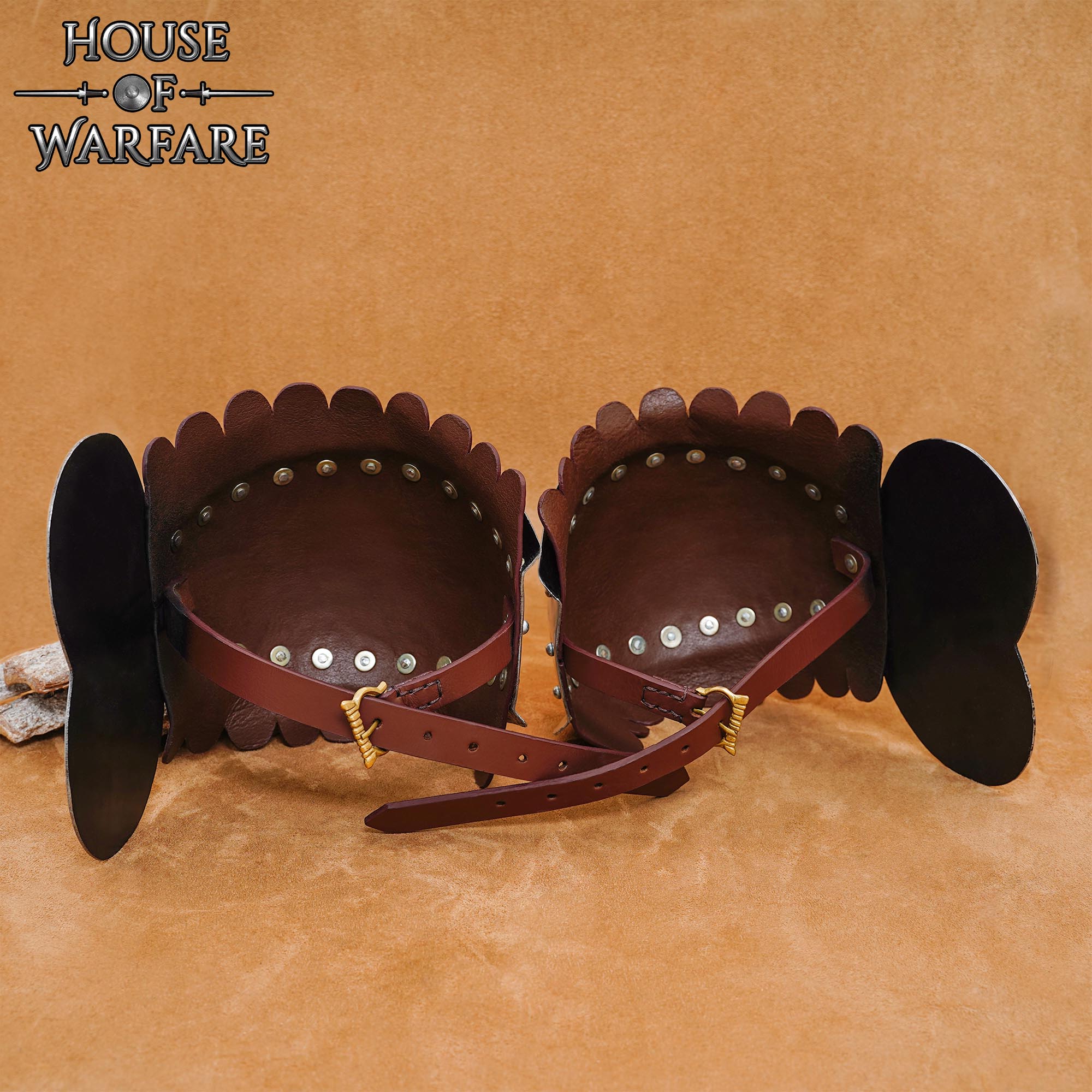 Imagen única de: Juego de Rodilleras Medievales de Acero Dulce