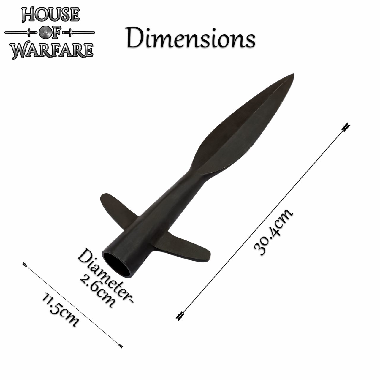 Imagen única de: Punta de Lanza Medieval Alada Forjada a Mano