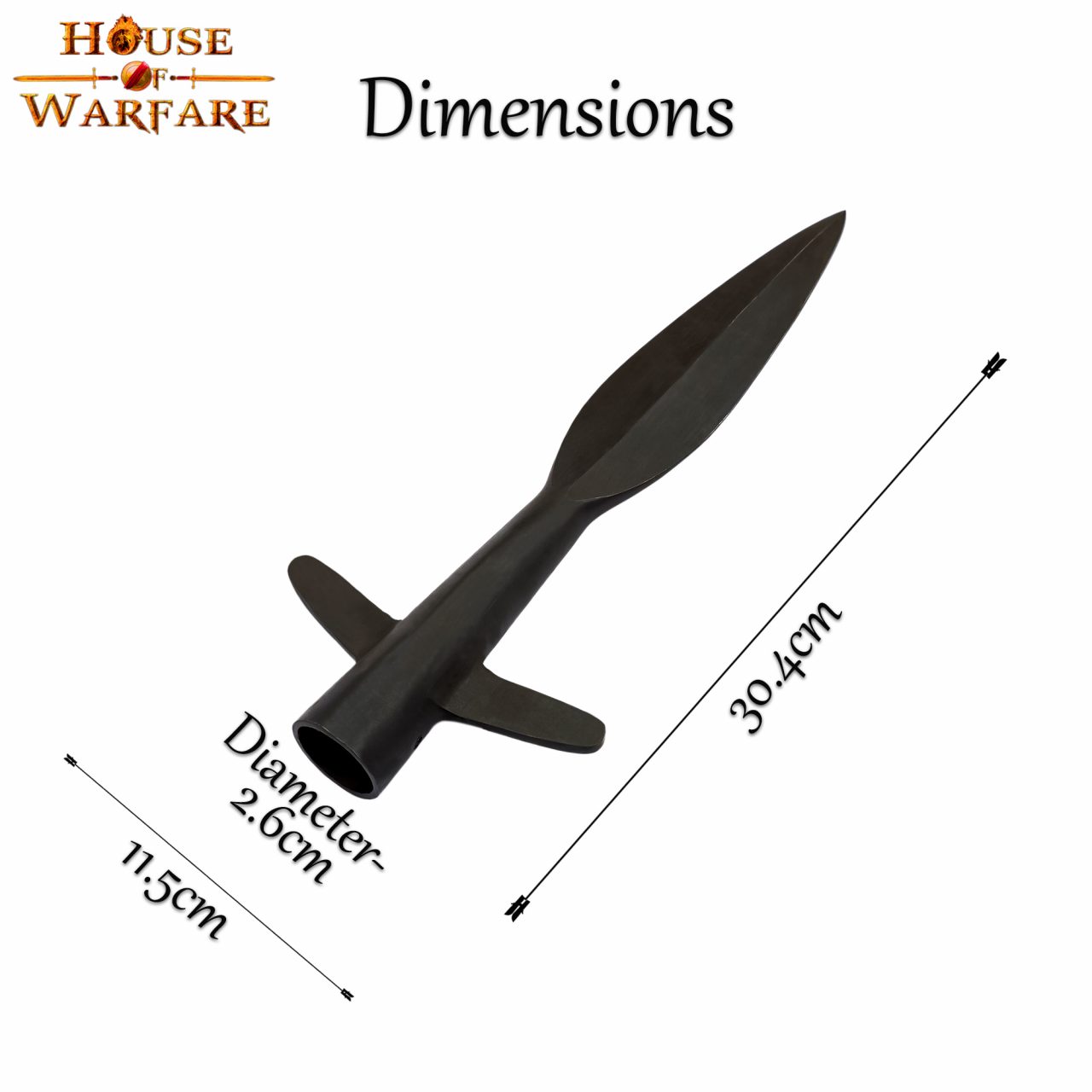 Imagen única de: Punta de Lanza Medieval Alada Forjada a Mano