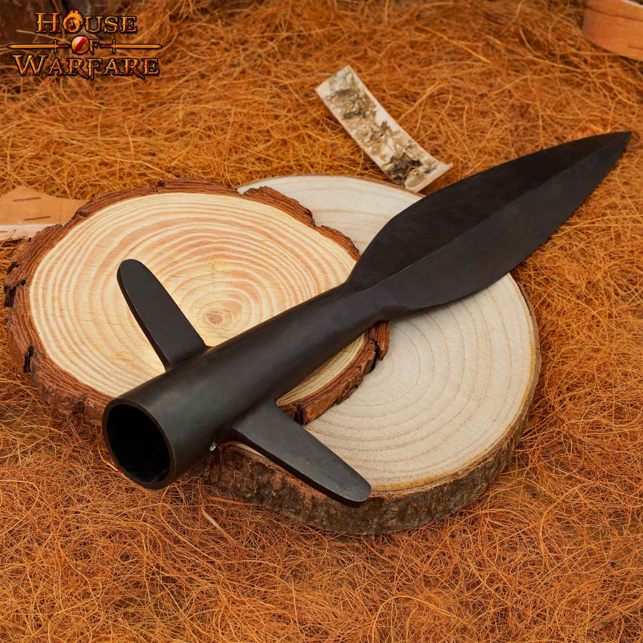 Imagen única de: Punta de Lanza Medieval Alada Forjada a Mano