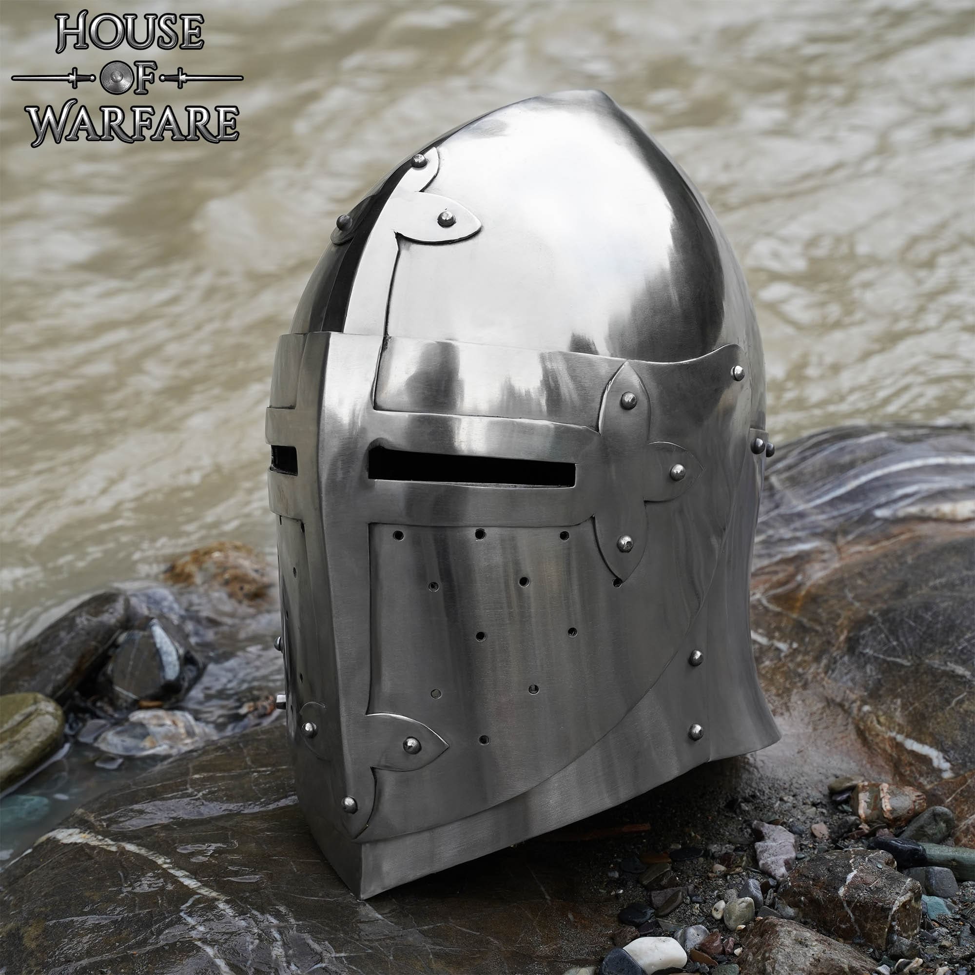Imagen única de: Casco Medieval de Caballero Bascinet del Siglo Xiv Calibre 16
