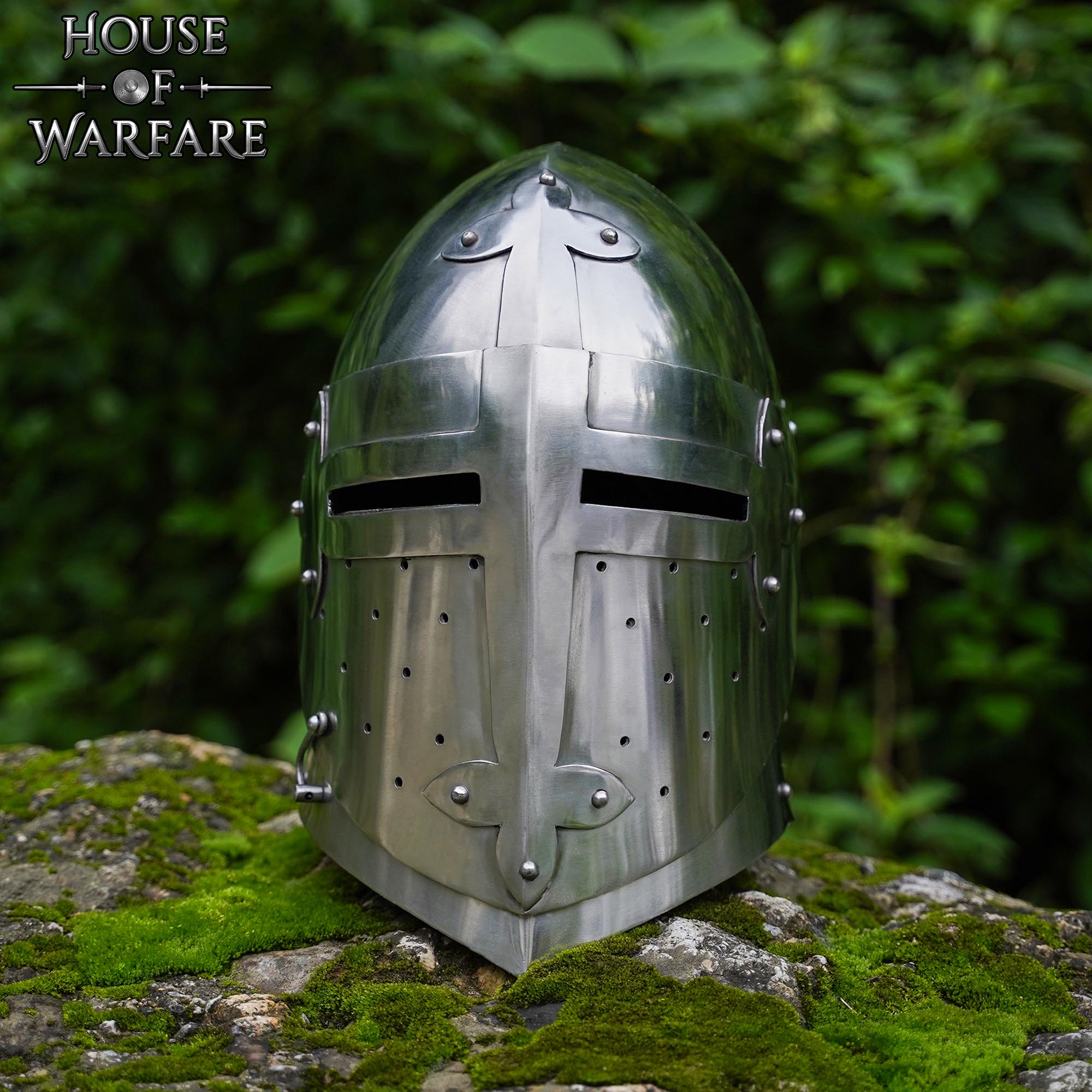 Imagen única de: Casco Medieval de Caballero Bascinet del Siglo Xiv Calibre 16