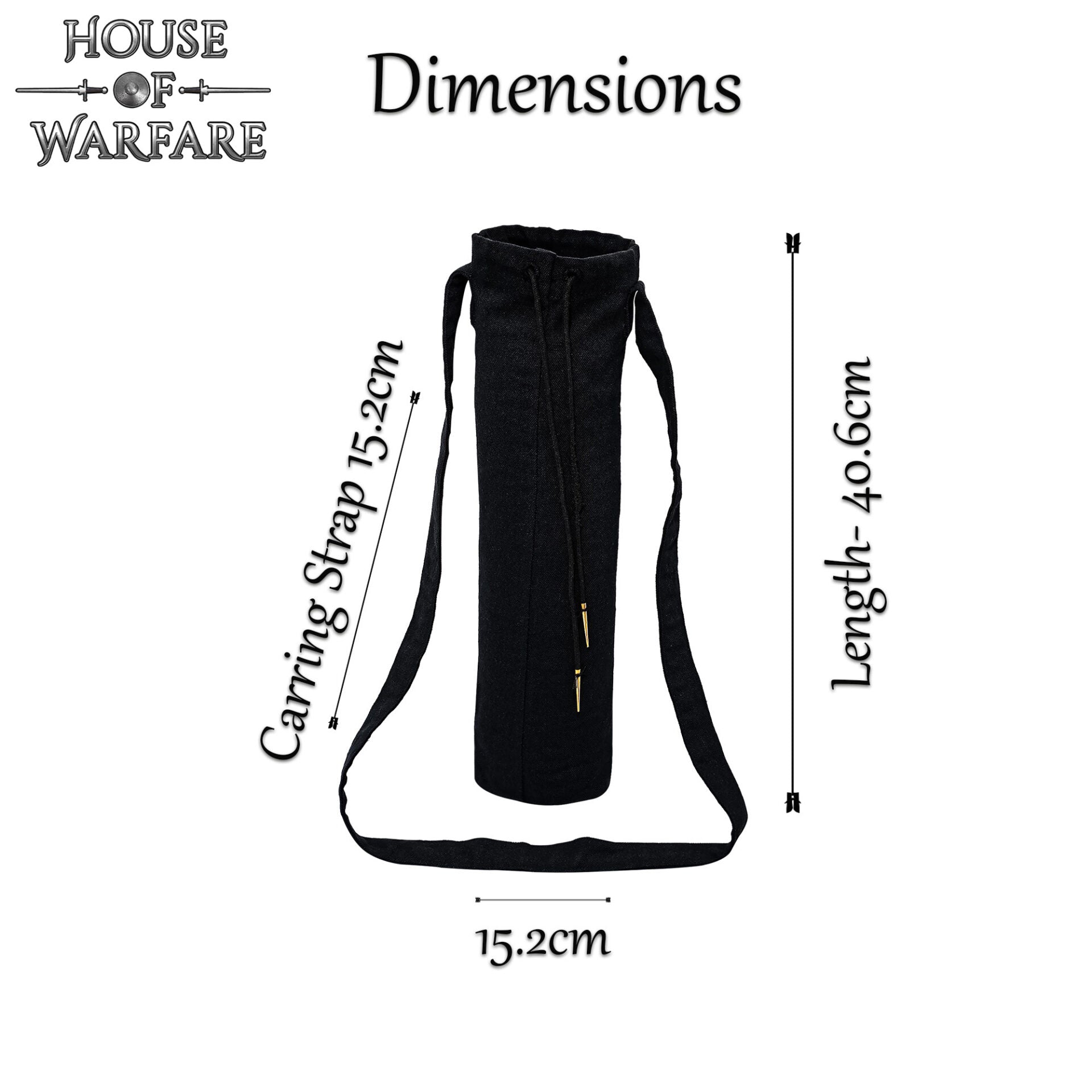 Imagen única de: Funda de Lona Portátil con Cordón para Botellas Negro | Funda Duradera para Botellas