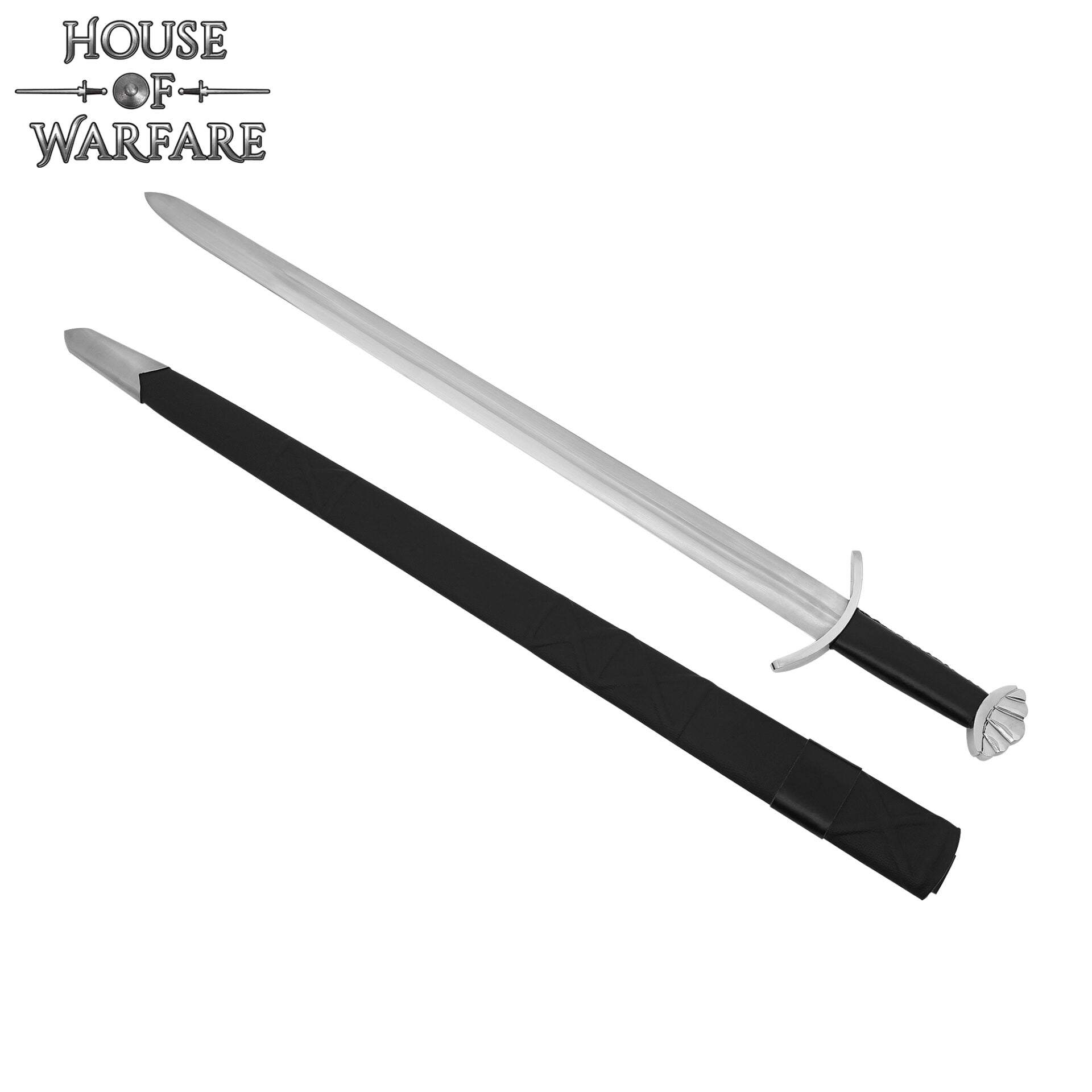 Imagen única de: Espada Medieval de Caballero con Vaina - Hoja de Acero Al Carbono Pulida