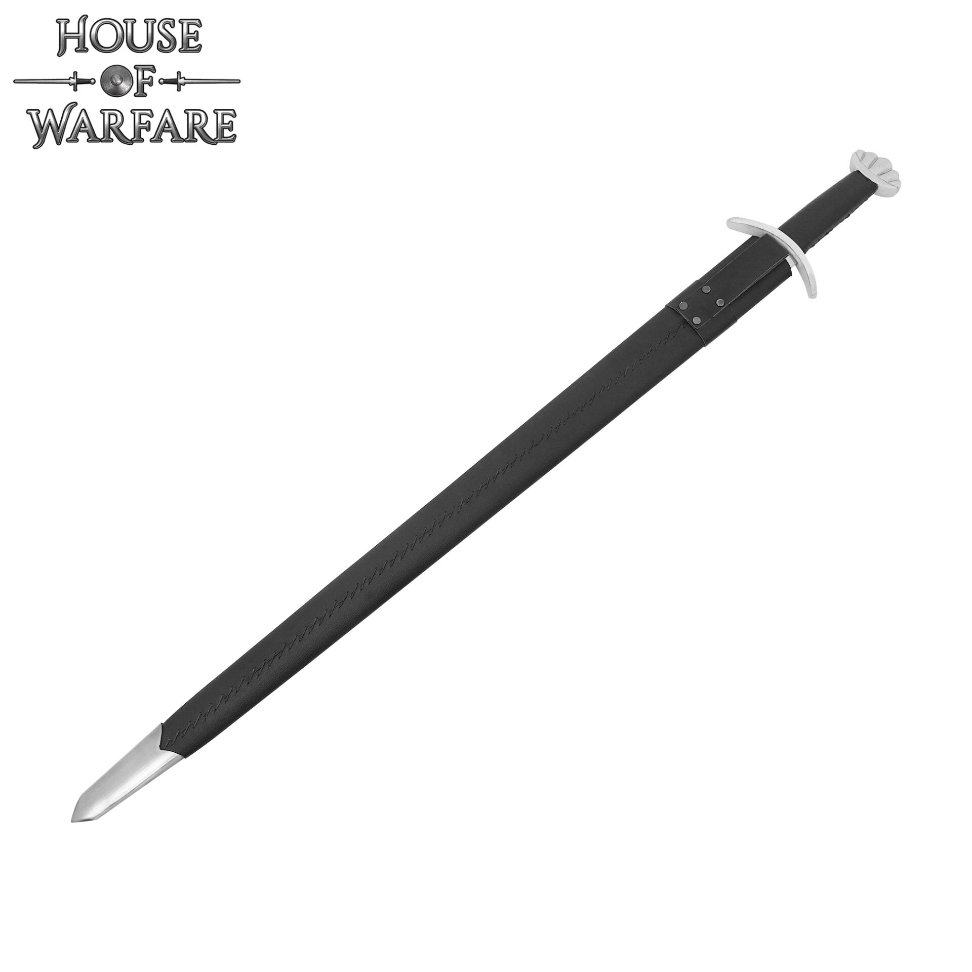 Imagen única de: Espada Medieval de Caballero con Vaina - Hoja de Acero Al Carbono Pulida