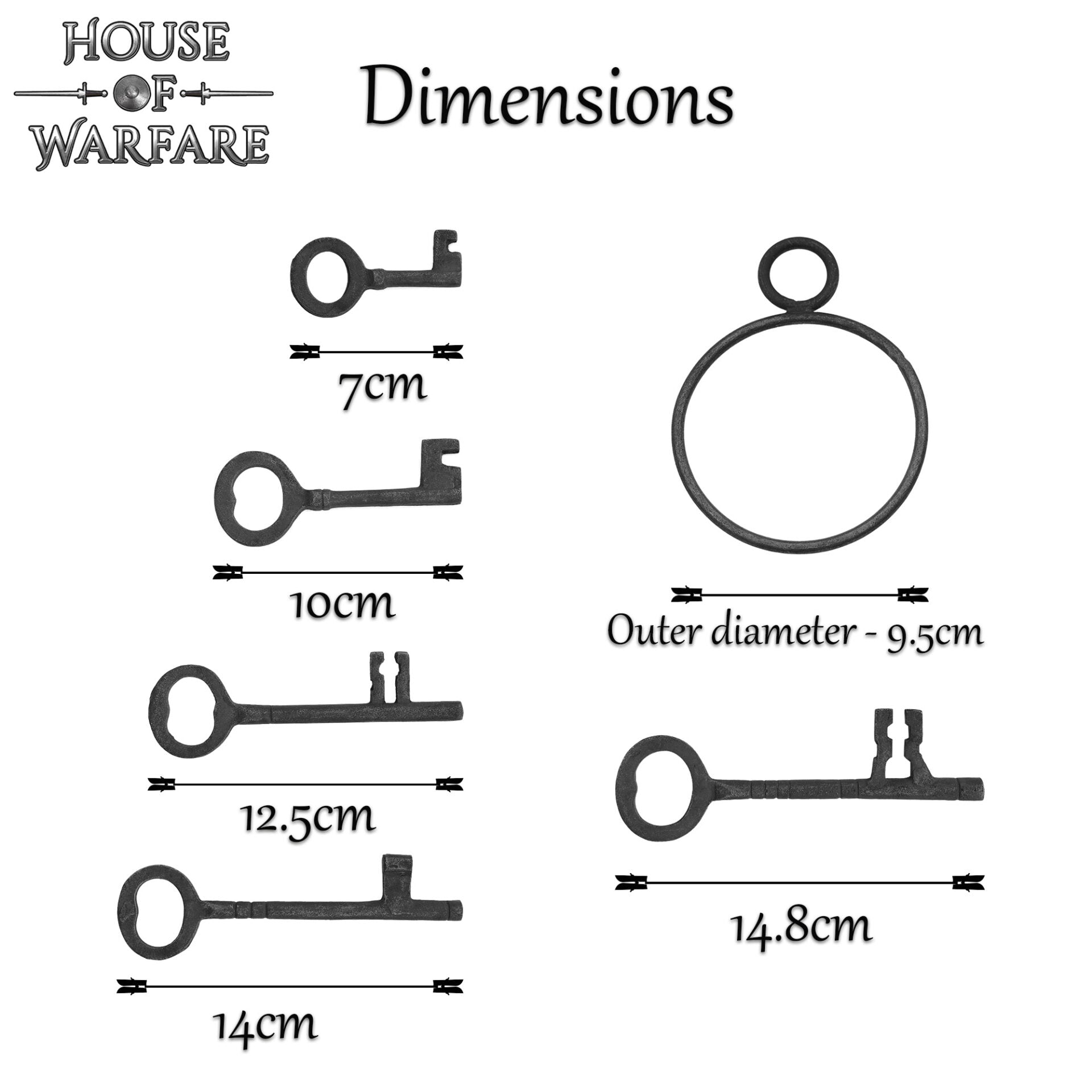 Imagen única de: Juego de 15 Llaves de Hierro The Pirate's Dungeon Keys
