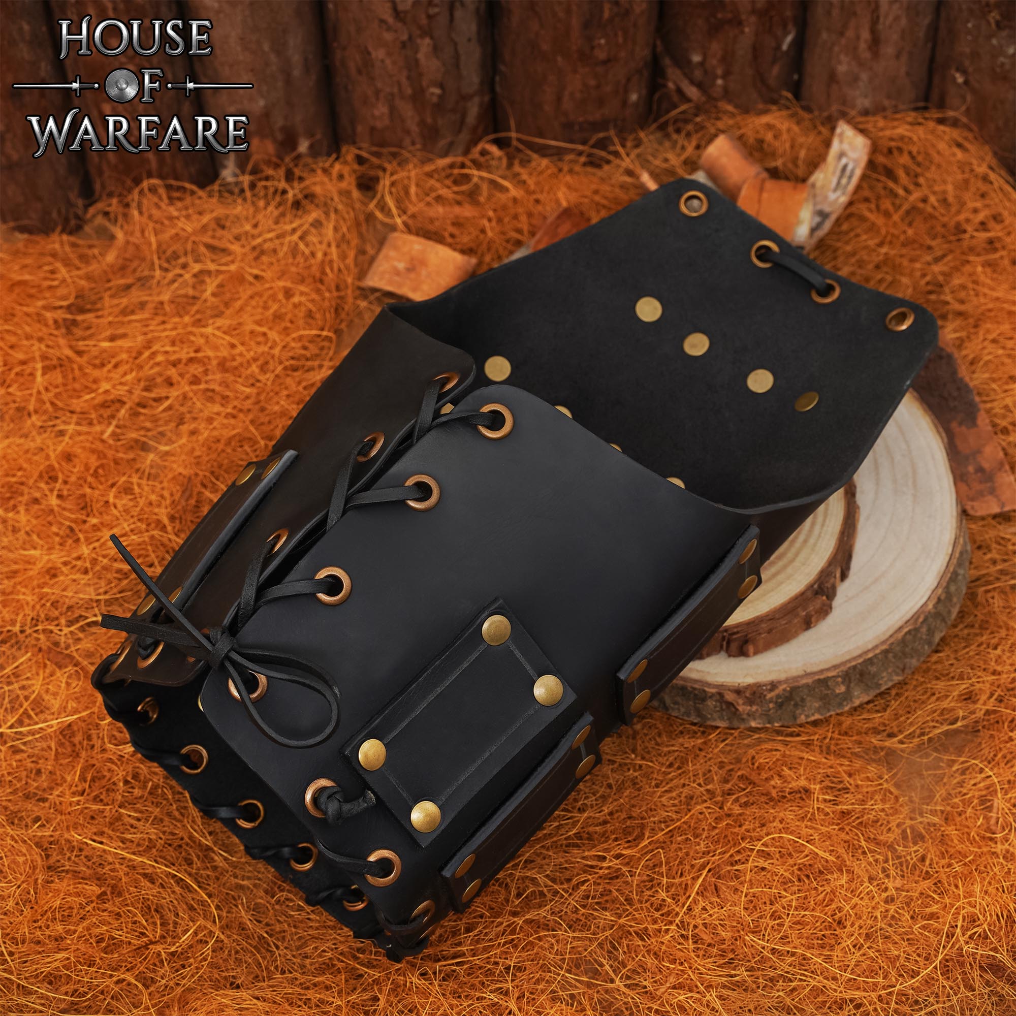 Imagen única de: Hombreras de Cuero / Pauldrons Negro