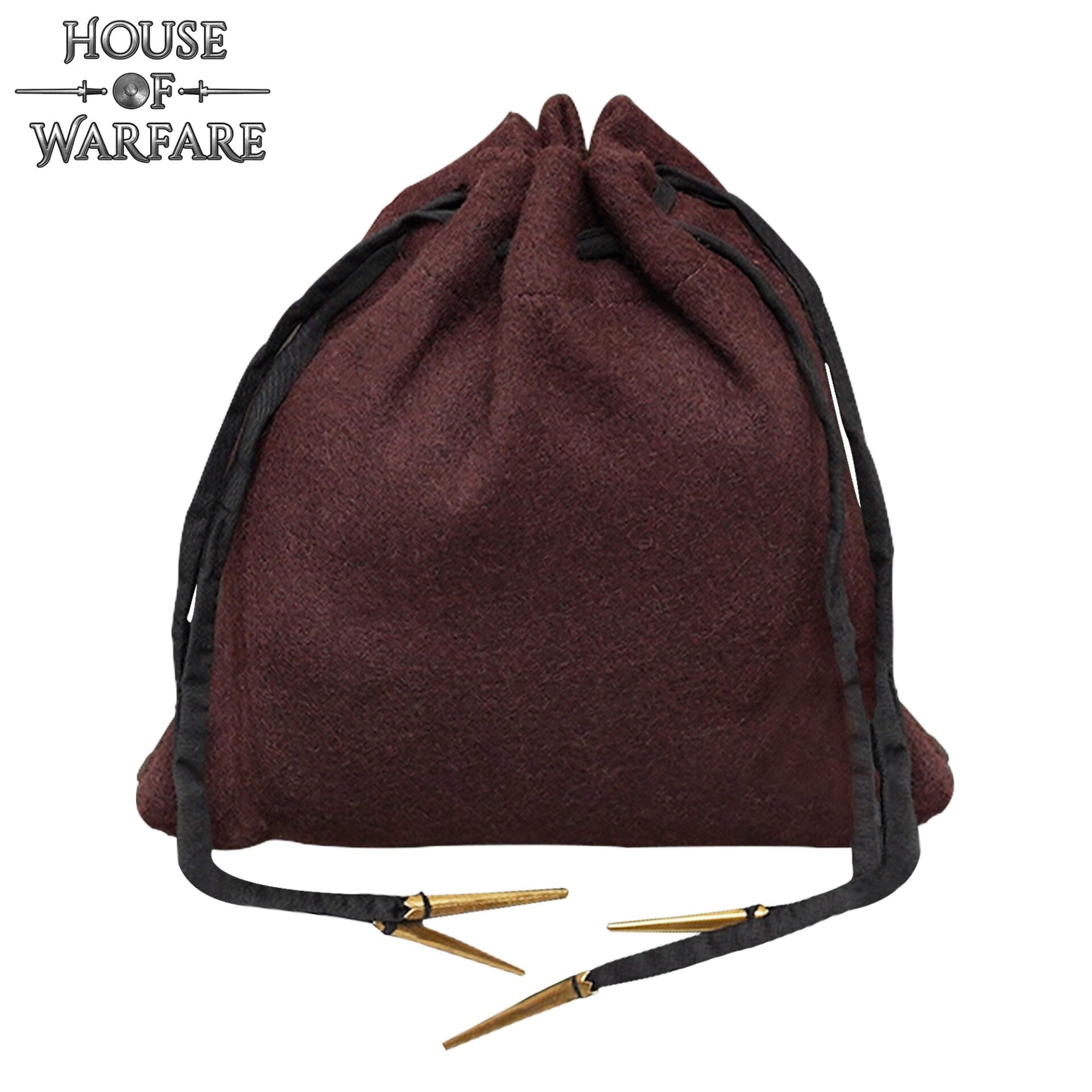 Imagen única de: Bolsa Medieval de Lana con Cordón Artesanal