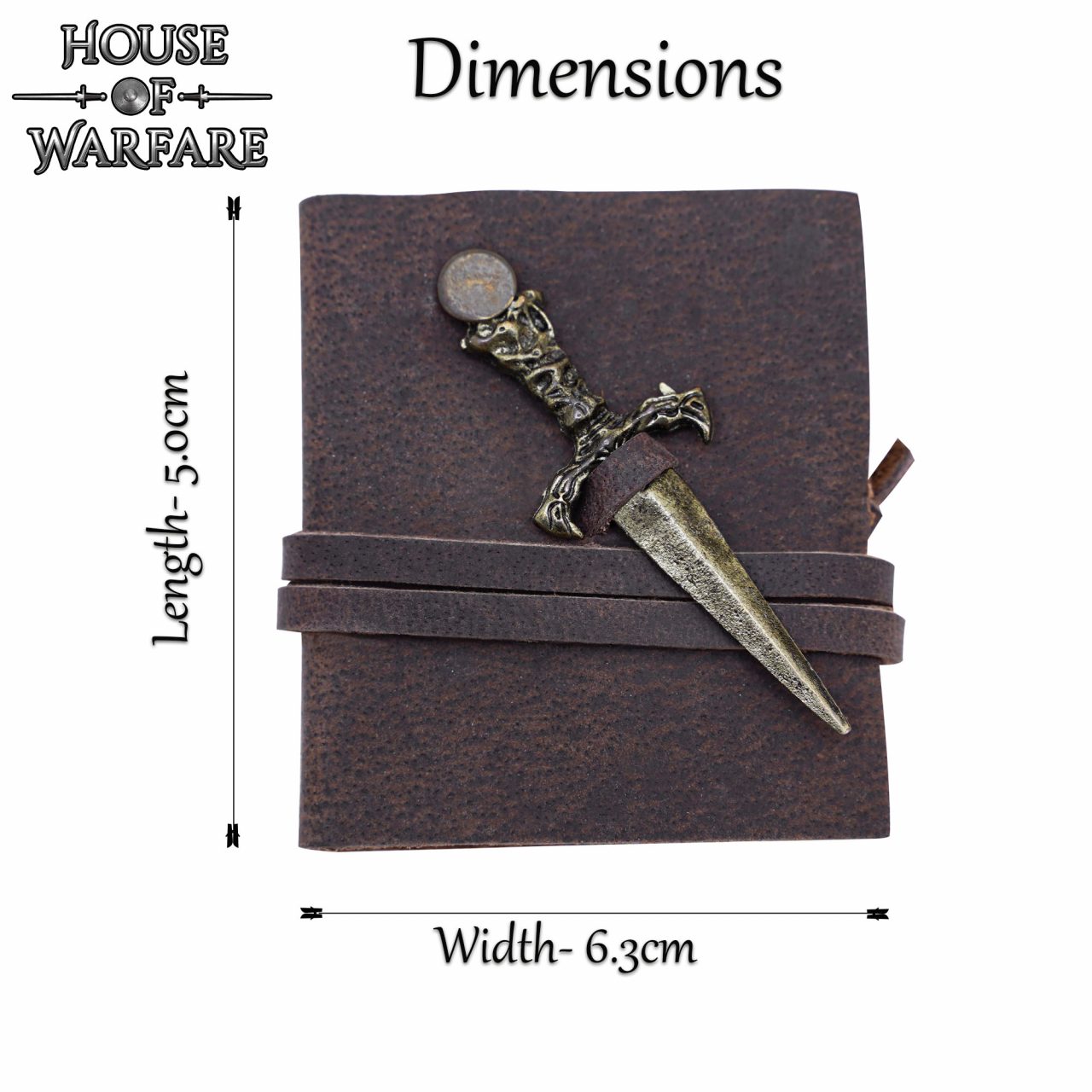 Imagen única de: Diario Mini Daga Diario de Cuero Hecho a Mano