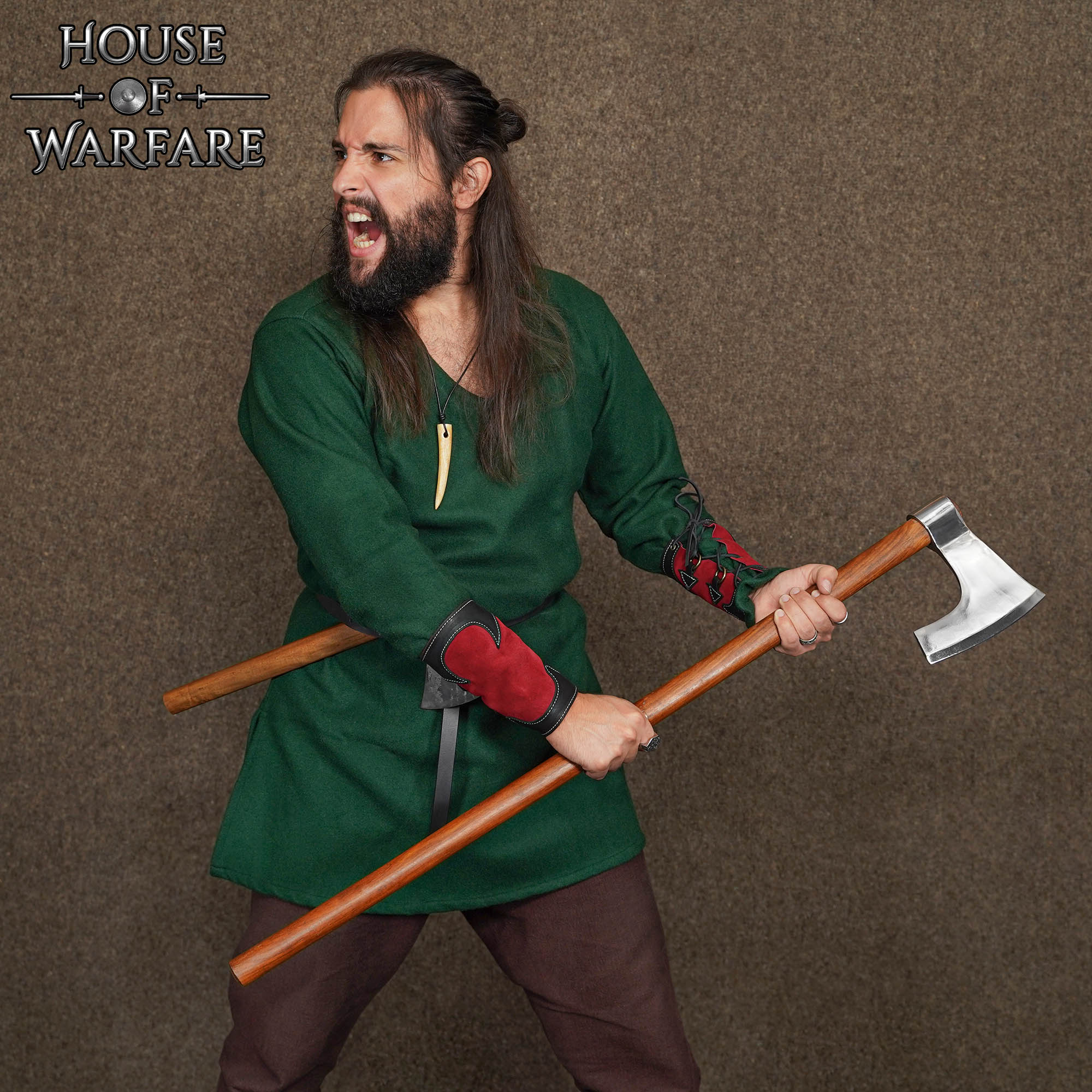 Imagen única de: Brazales Arcanos de Cuero Auténtico Rojo