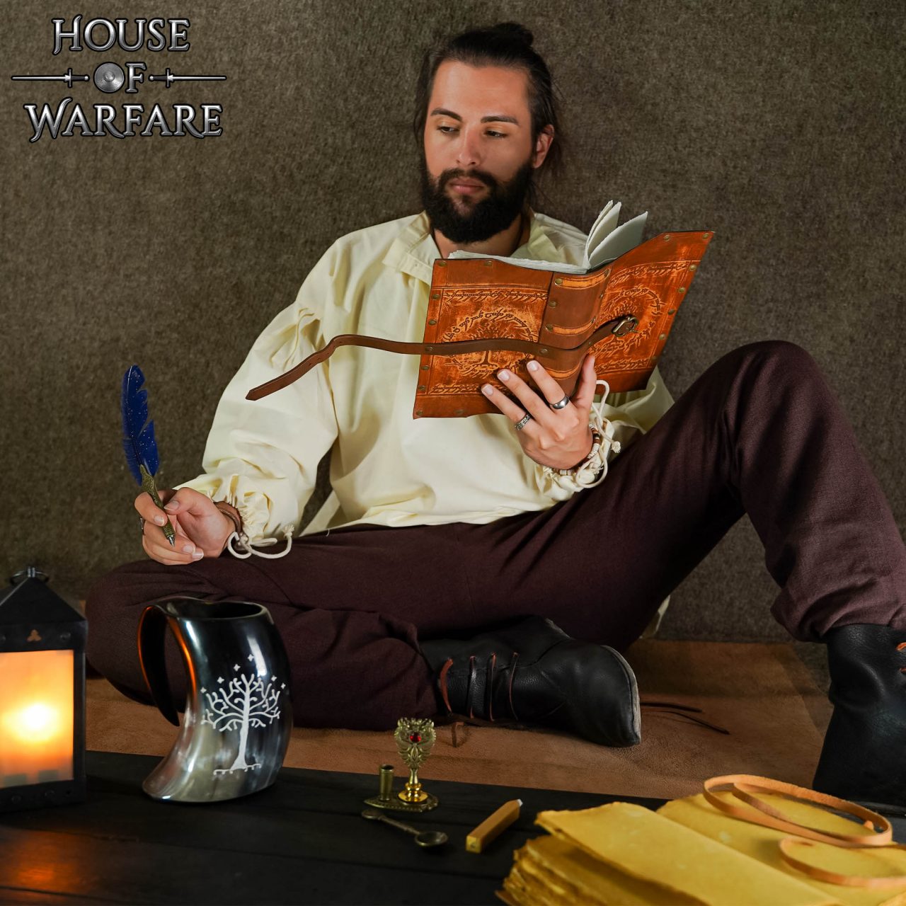 Imagen única de: Diario de la Tierra Media Diario de Cuero Auténtico Hecho a Mano