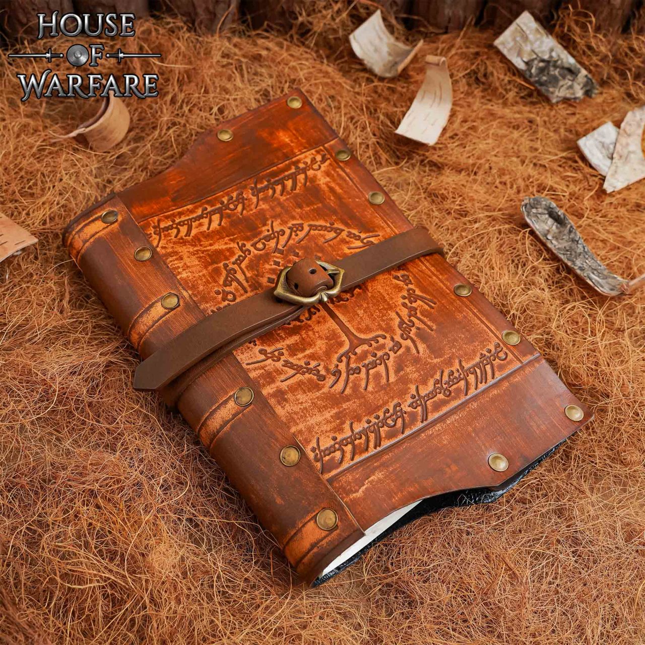 Imagen única de: Diario de la Tierra Media Diario de Cuero Auténtico Hecho a Mano