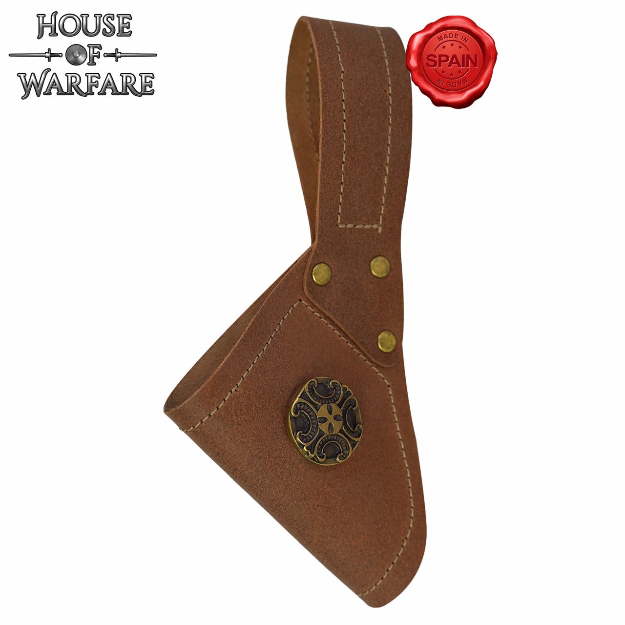 Imagen única de: Espada Medieval de Cuero Diseño Rana Cruz Antigua