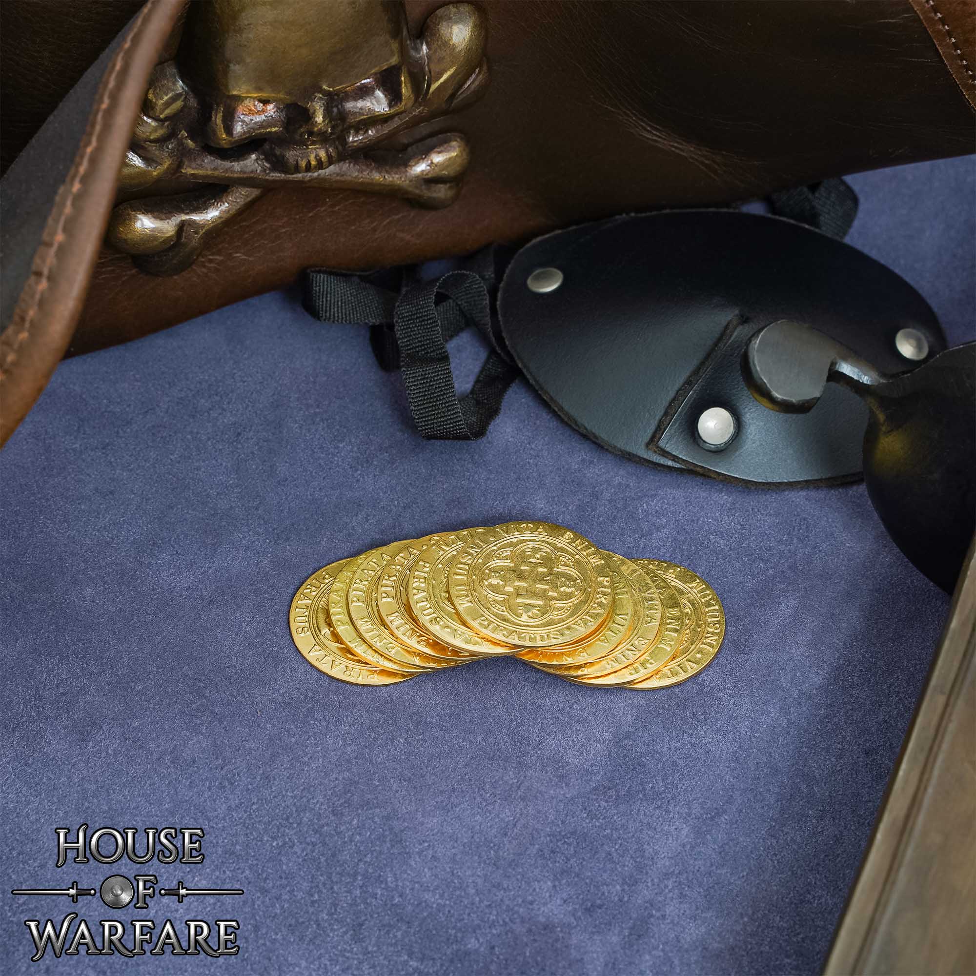 Imagen única de: Vita Enim Pirata Insulum Piratus Monedas de Latón Macizo