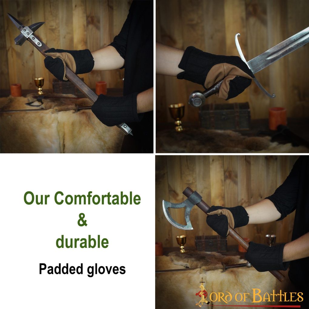 Imagen única de: Guantes Mitones Acolchados Hechos a Mano con Lona de Algodón