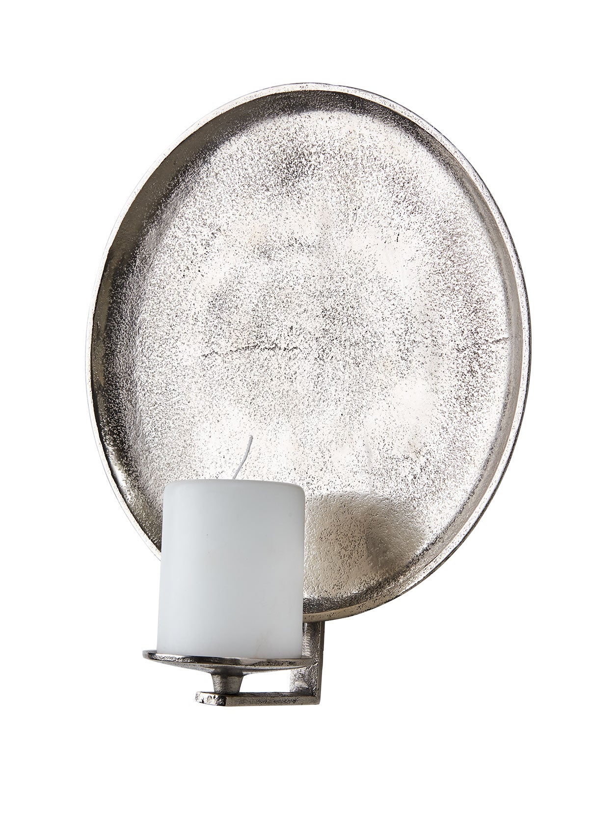Imagen única de: Portavelas De Pared, Placa De Pared De Aluminio, Color Níquel