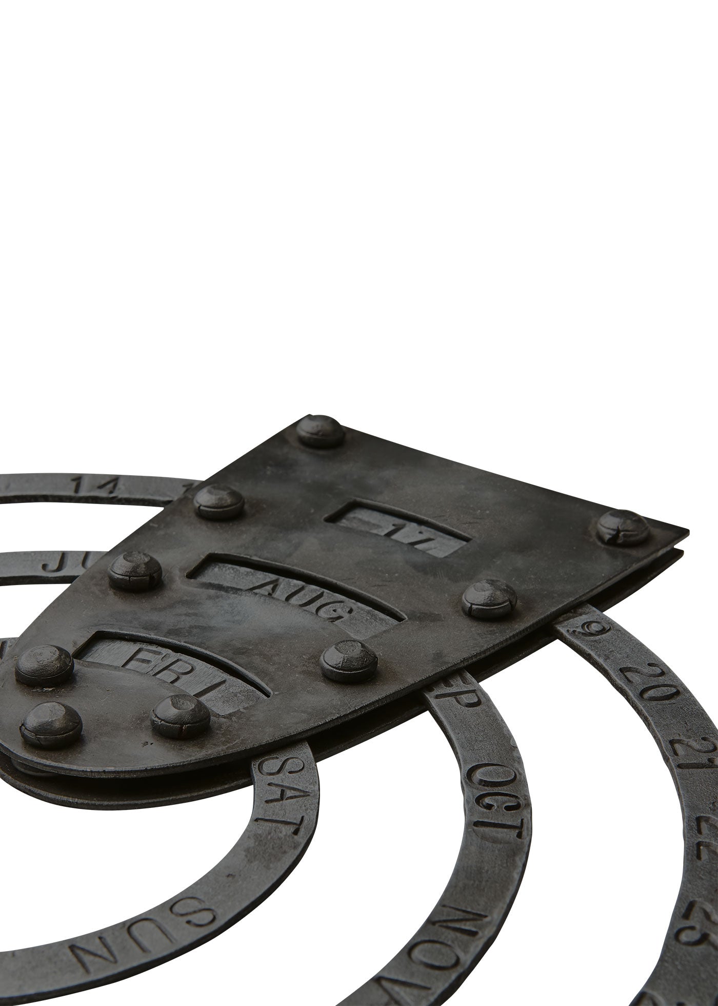 Imagen única de: Calendario Decorativo Redondo De Hierro, De Aprox. 26 Cm De Diámetro.