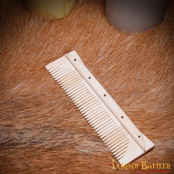 Imagen única de: Peine Medieval de Hueso Auténtico Accesorio Artesanal de Hueso Auténtico