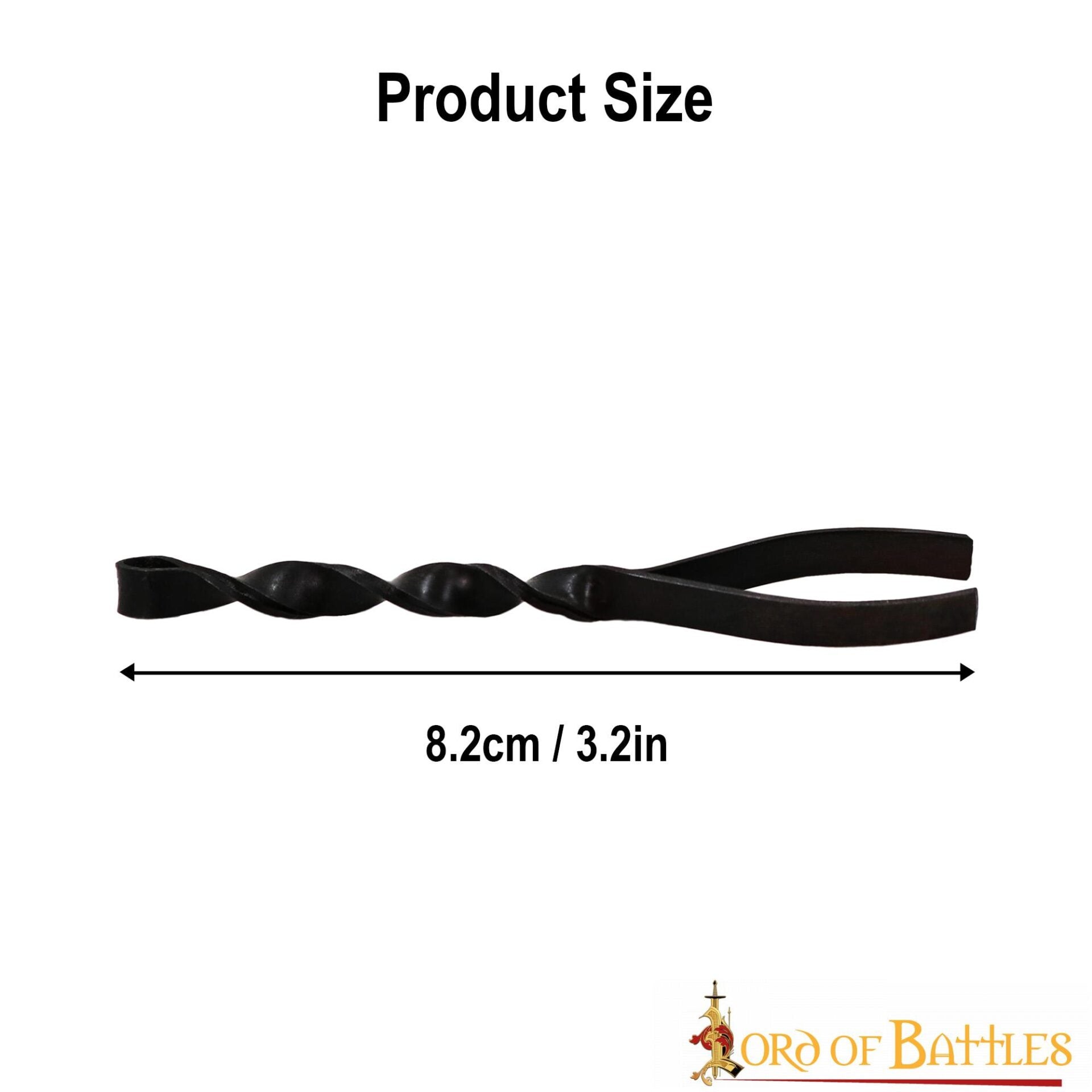 Imagen única de: Pinza Medieval de Hierro Forjada a Mano - Herramienta Tradicional de Aseo con Mango Retorcido