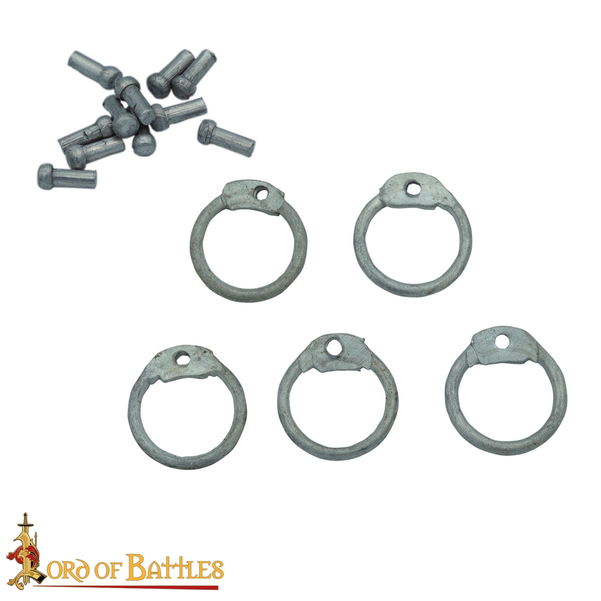 Imagen única de: Anillos Redondos de Aluminio - Anillo Redondo con Remaches en Forma de Cúpula de 10 Mm - Calibre 16, Aluminio - Acabado Natural - 1 Kg - Ideal para Reparaciones y Bricolaje de Cota de Malla