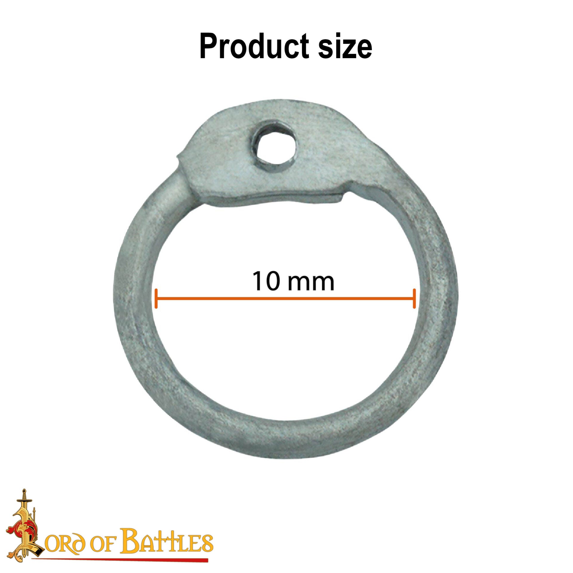 Imagen única de: Anillos Redondos de Aluminio - Anillo Redondo con Remaches en Forma de Cúpula de 10 Mm - Calibre 16, Aluminio - Acabado Natural - 1 Kg - Ideal para Reparaciones y Bricolaje de Cota de Malla