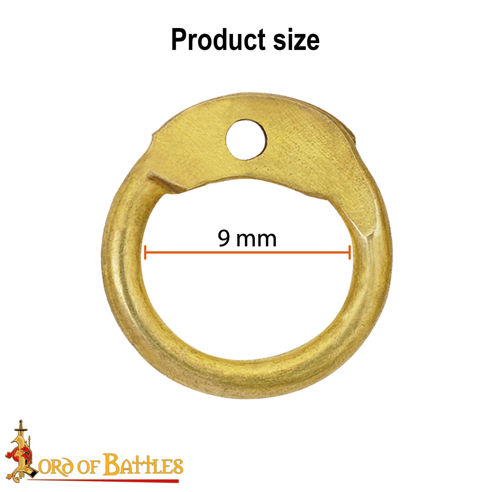 Imagen única de: Anillos Redondos de Latón - Anillo Redondo de Remaches de Cúpula de 9 Mm - Calibre 18, Acabado de Latón - 1kgs - Ideal para Bricolaje y Reparaciones de Cota de Malla