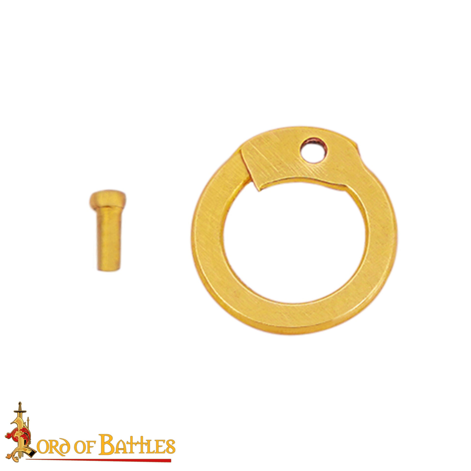 Imagen única de: Anillas Planas de Latón - Anillas Planas con Remaches en Forma de Cúpula de 6 Mm - Calibre 18, Acabado en Latón - 1kgs - Ideal para Bricolaje y Reparaciones de Cota de Malla