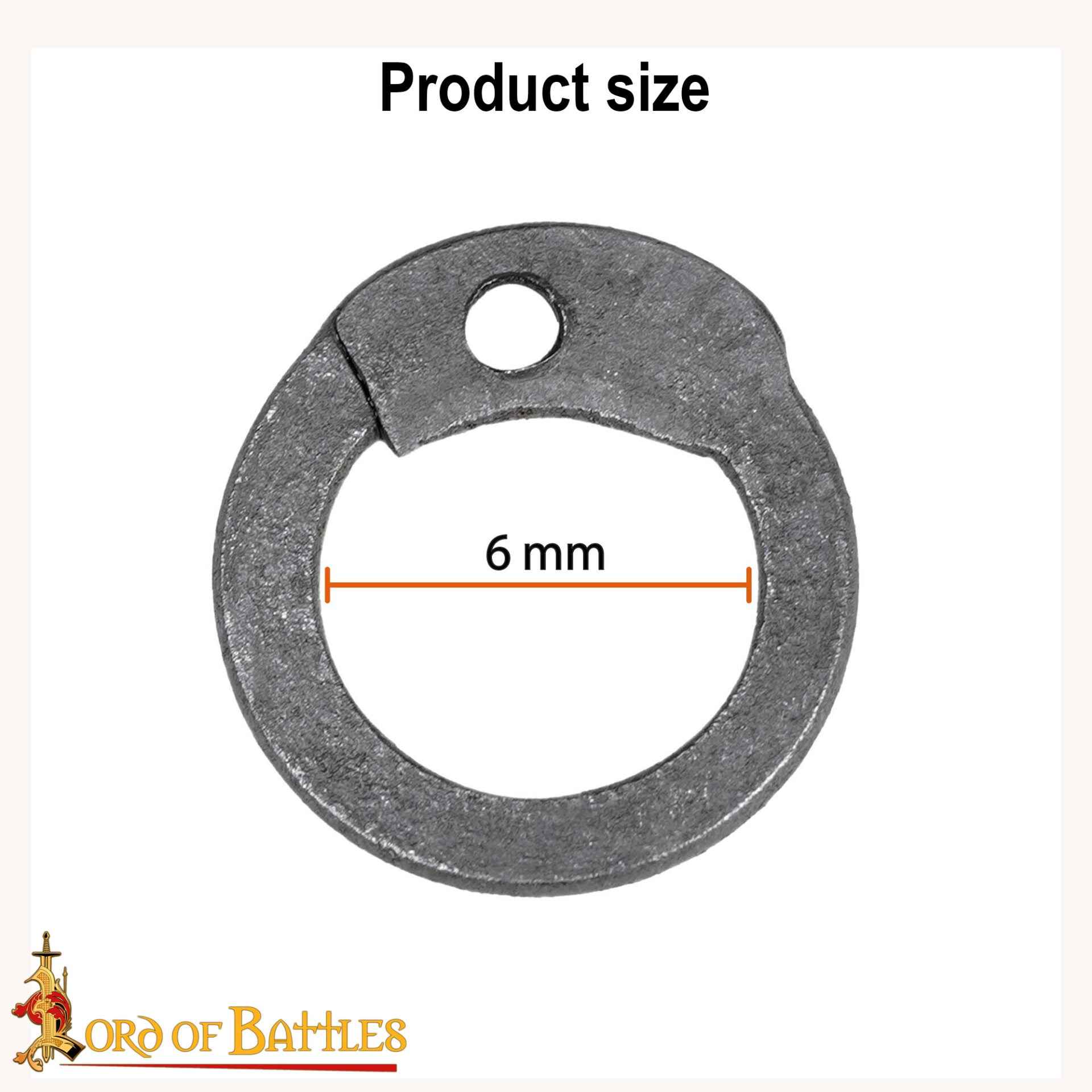 Imagen única de: Anillas Planas de Acero - Anillas Planas con Remaches en Forma de Cúpula de 6 Mm - Calibre 18, Acabado Natural - 1kgs - Ideal para Bricolaje y Reparaciones de Cota de Malla