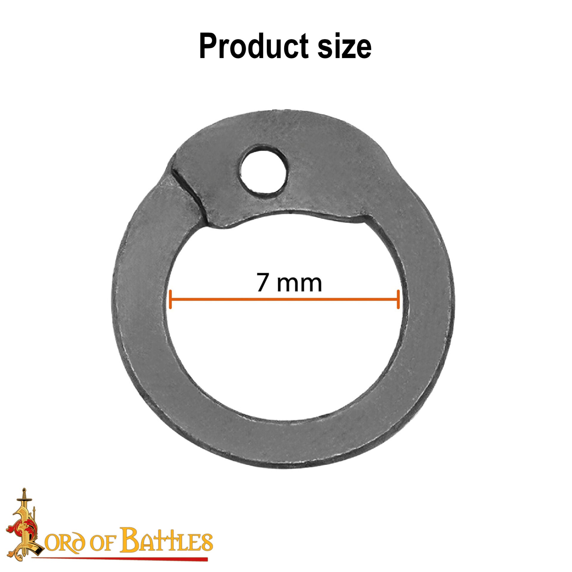 Imagen única de: Anillas Planas de Acero - Anilla Plana de 7mm - Calibre 18, Acabado Natural - 1kgs - Ideal para Reparaciones y Bricolaje de Cota de Malla