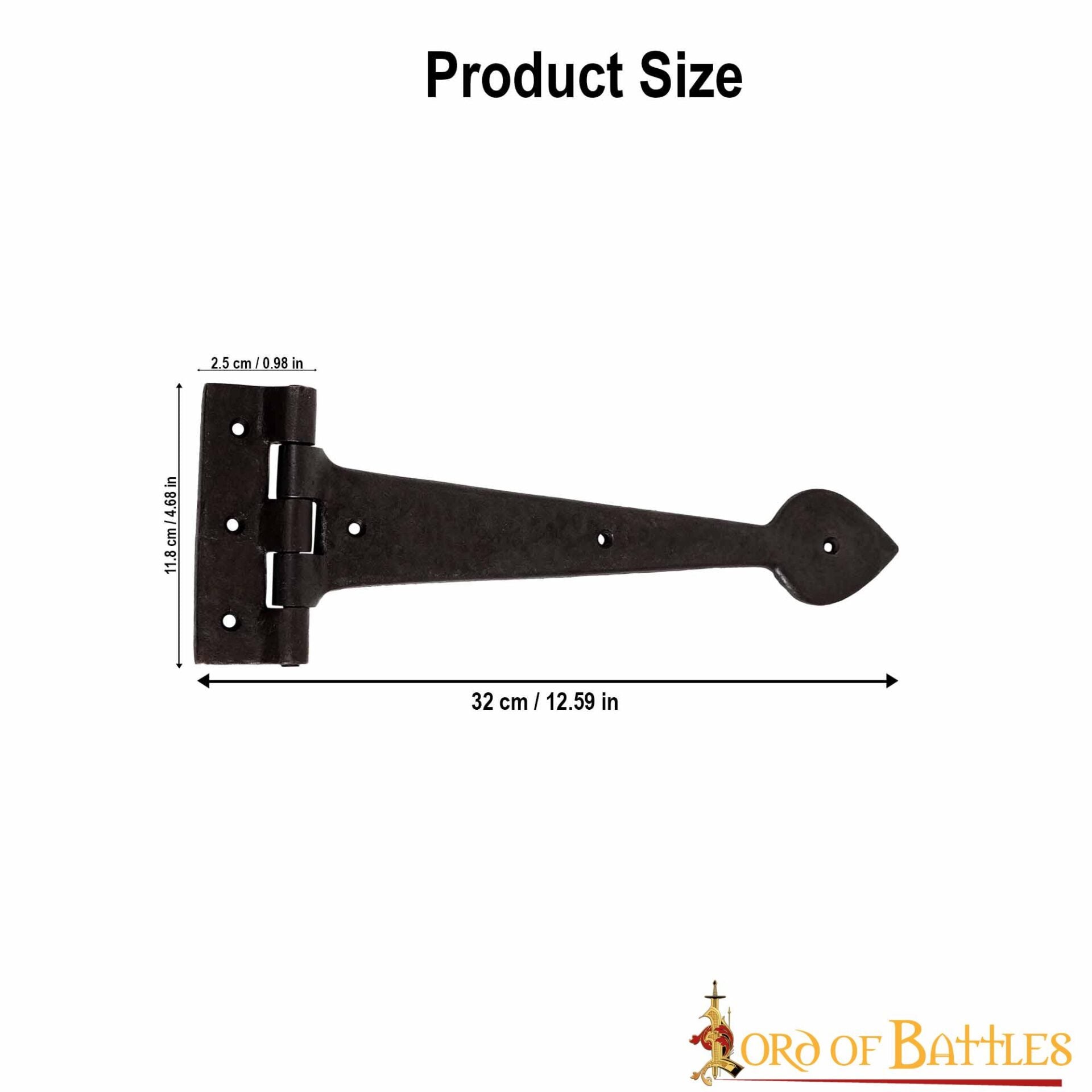 Bisagra de Puerta Rústica de Hierro Forjado a Mano - Bisagra de Correa Resistente para Puertas, Armarios y Cofres - Imagen 25