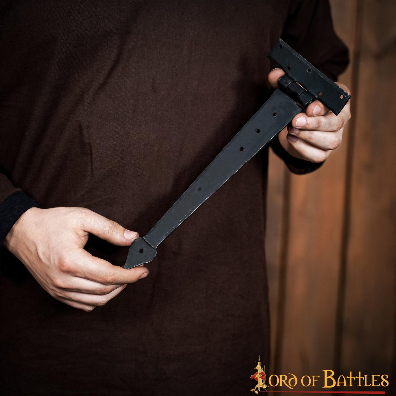 Bisagra de Puerta Rústica de Hierro Forjado a Mano - Bisagra de Correa Resistente para Puertas, Armarios y Cofres - Imagen 14