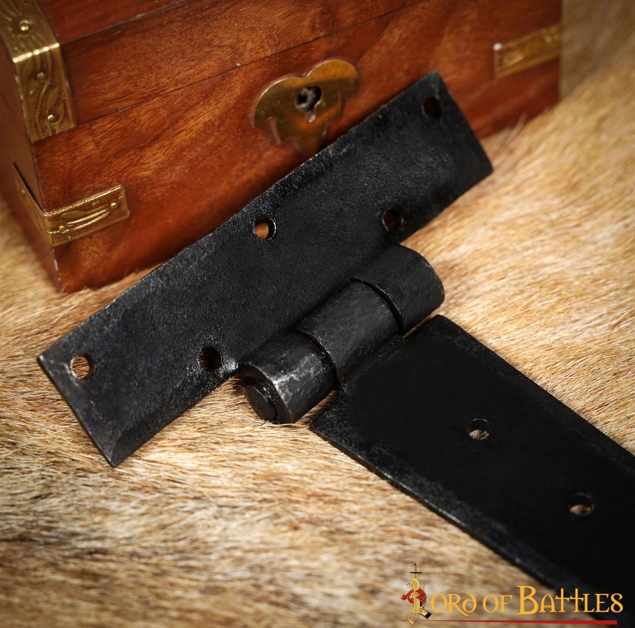 Bisagra de Puerta Rústica de Hierro Forjado a Mano - Bisagra de Correa Resistente para Puertas, Armarios y Cofres - Imagen 12