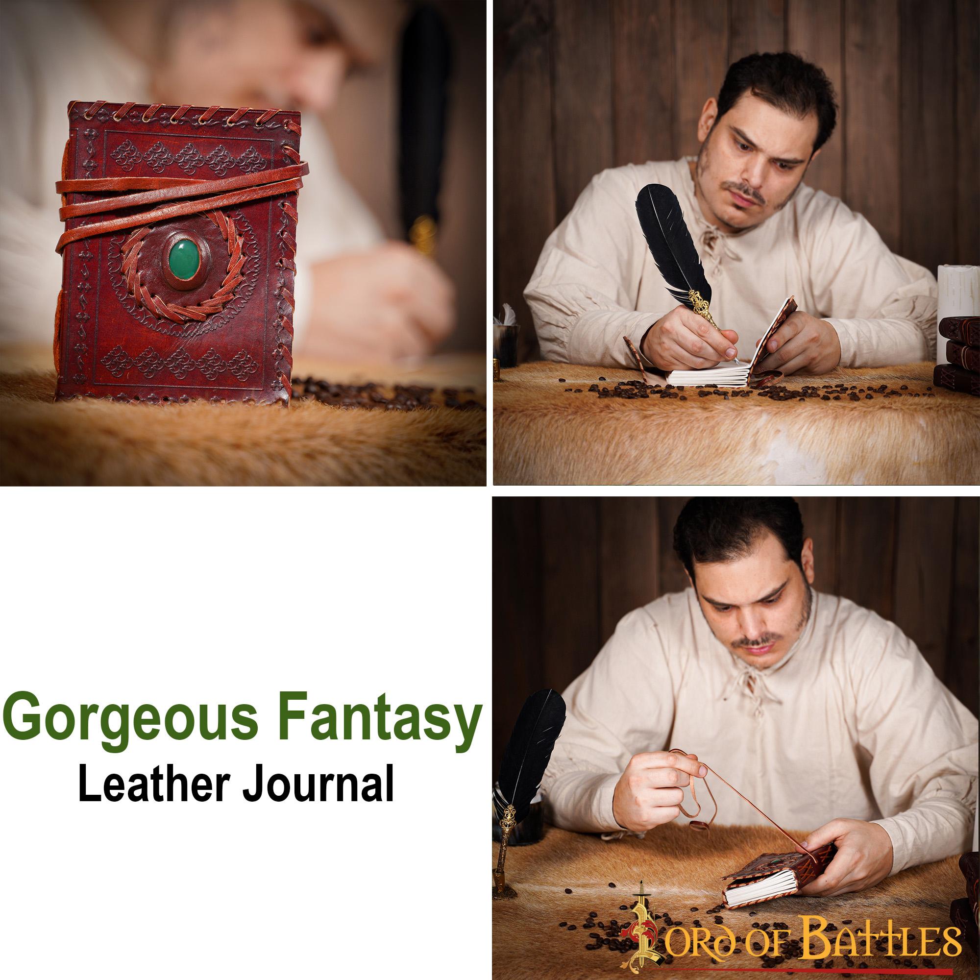 Imagen única de: Diario Medieval de Cuero Diario de Cuero Auténtico Hecho a Mano