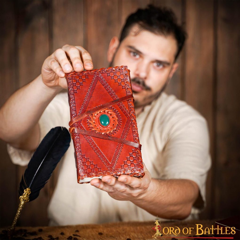 Imagen única de: Diario Medieval de Piedra Diario Artesanal de Piel Auténtica