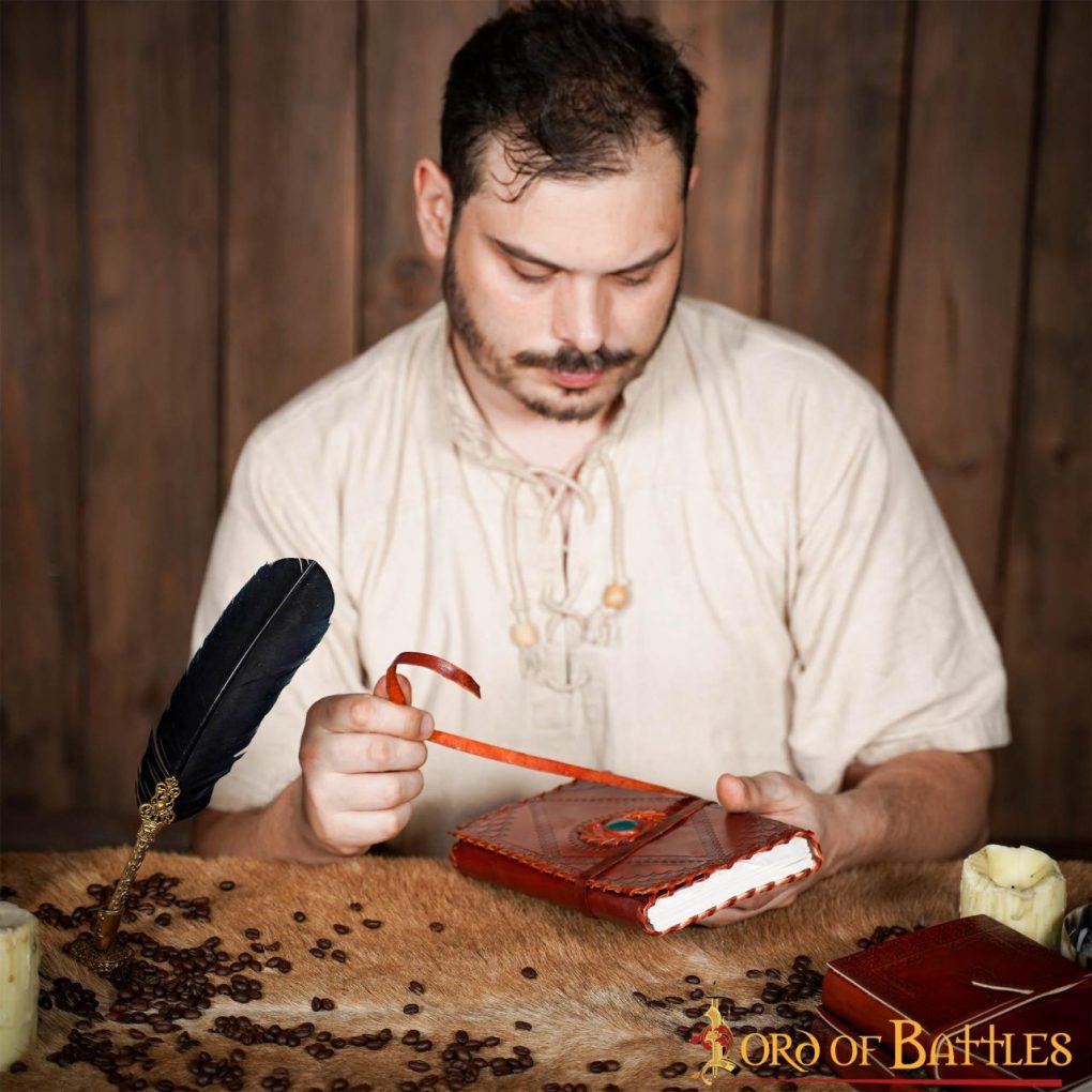 Imagen única de: Diario Medieval de Piedra Diario Artesanal de Piel Auténtica