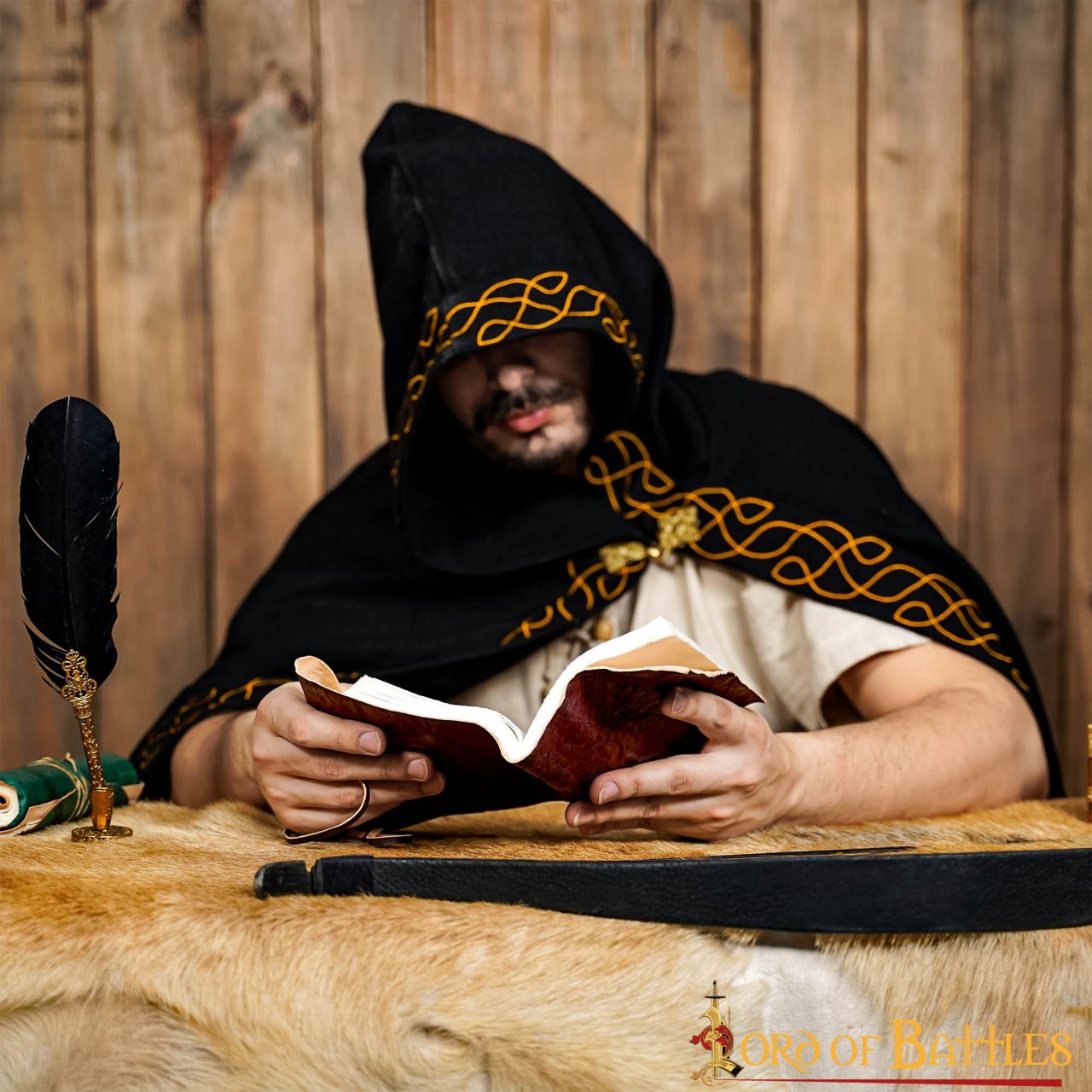 Imagen única de: The Mythical Wanderer Diario de Pergaminos de Cuero Marrón