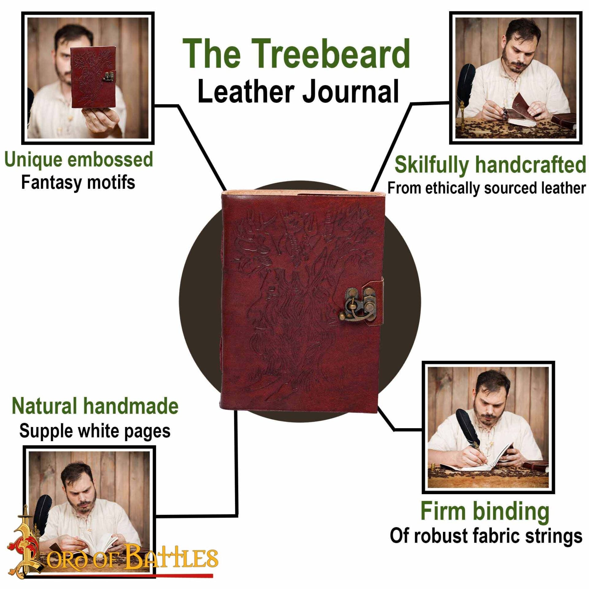 Imagen única de: Diario de Cuero "el Árbol de la Sabiduría" Diario de Cuero Vintage Hecho a Mano