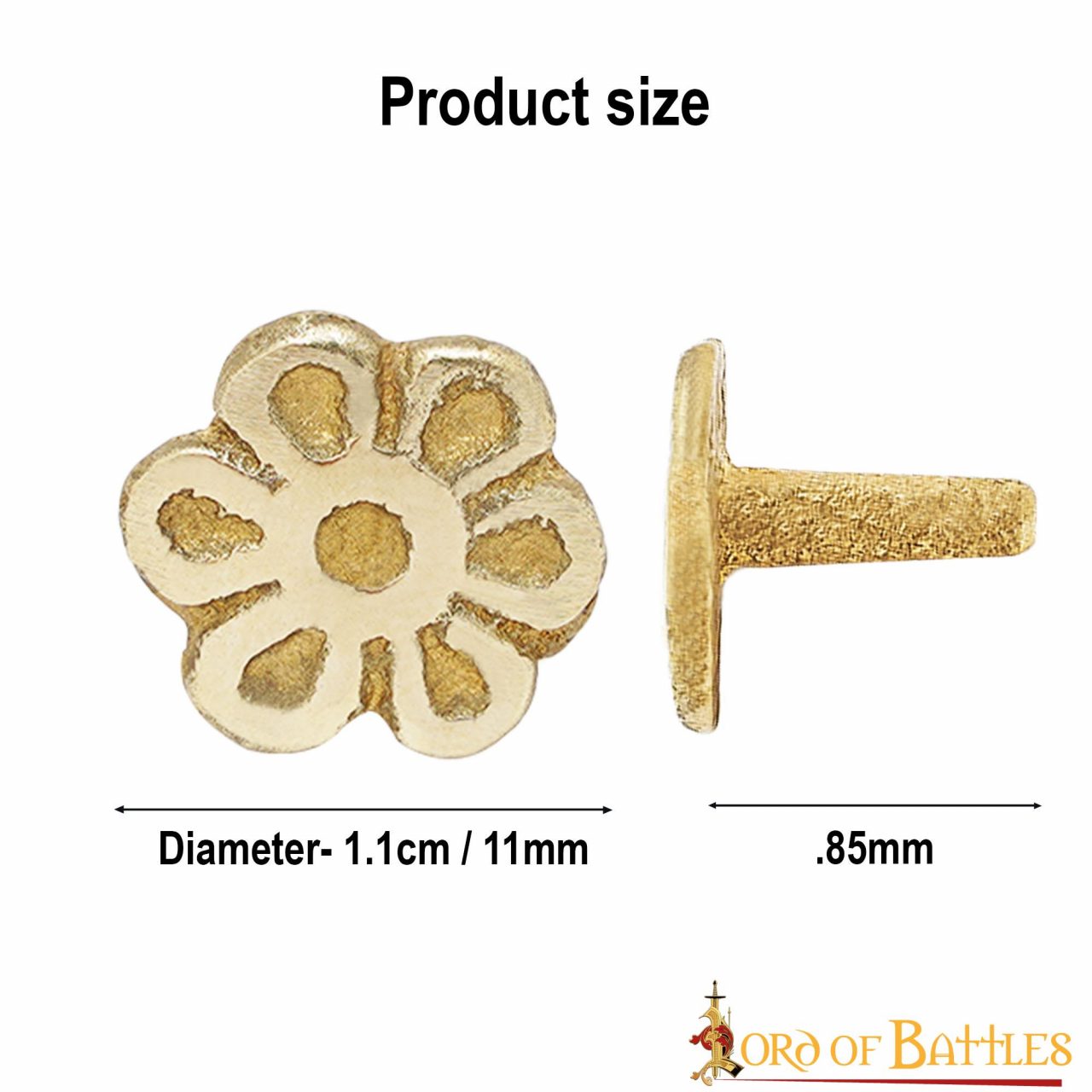 Imagen única de: Rosetones Medievales de Latón - Pack de 5